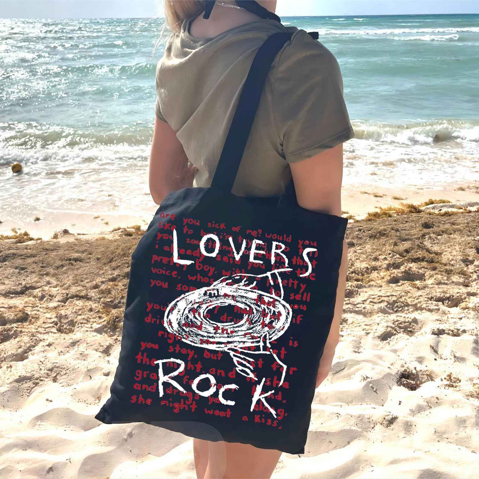 TV Girl Band Merch TV Girls Lovers Rock Inspired Canvas Bag TV Girl Gift Music Merchandise For Canvas Bag (Lovers Rock BK)