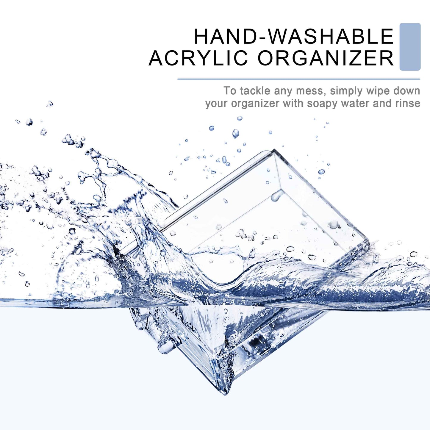 Sorbus Clear Makeup Organizer Display - Stylish Organization and Storage Case for Cosmetics, Jewelry & Hair Accessories - Space Saving Makeup Organizer for Vanity & Bathroom (2 Large, 4 Small Drawers)