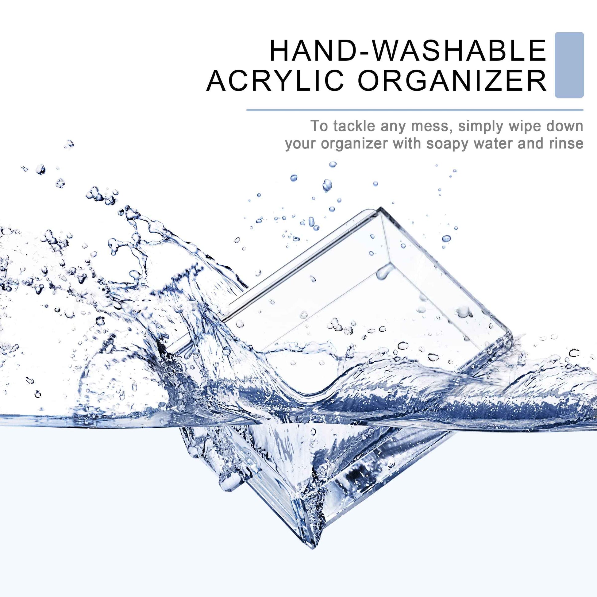 Sorbus Clear Makeup Organizer Display - Stylish Organization and Storage Case for Cosmetics, Jewelry & Hair Accessories - Space Saving Makeup Organizer for Vanity & Bathroom (2 Large, 4 Small Drawers)