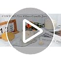 CONNOO 8 Pack 12 Oz Clear Glass Candle Jars with Bamboo Lids