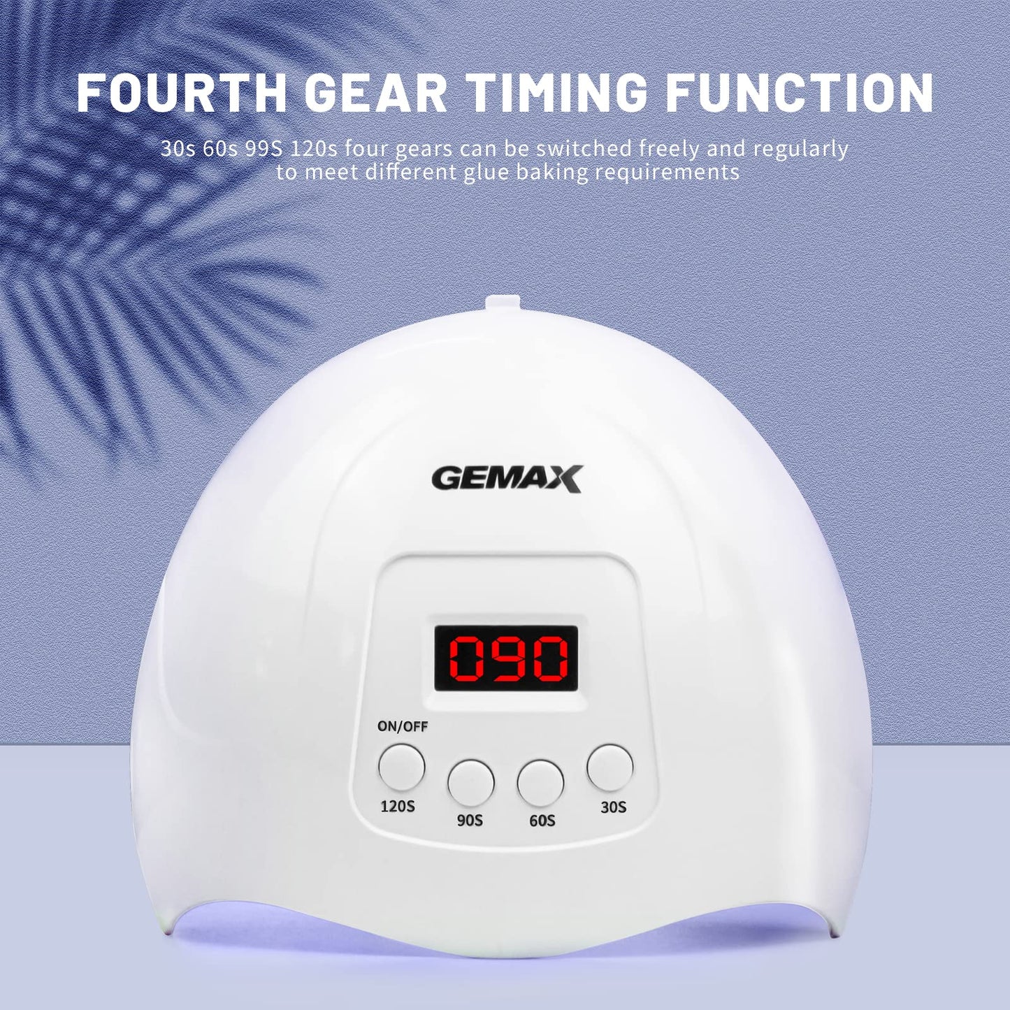 GEMAX UV LED Nail Lamp, 42W UV Light Nail Dryer for Gel Nail Polish Curing with LCD Screen and 4 Timer Settings (No Base)