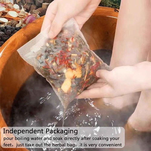 30 PCS Body Detox Foot Soak to Remove Toxins,Lymphatic Drainage Ginger Feet Soak,Mugwort Herbal Foot Detoxing Soak for Dry Cracked Feet Dispel Cold Remove Dampness 泡脚足浴包艾草叶