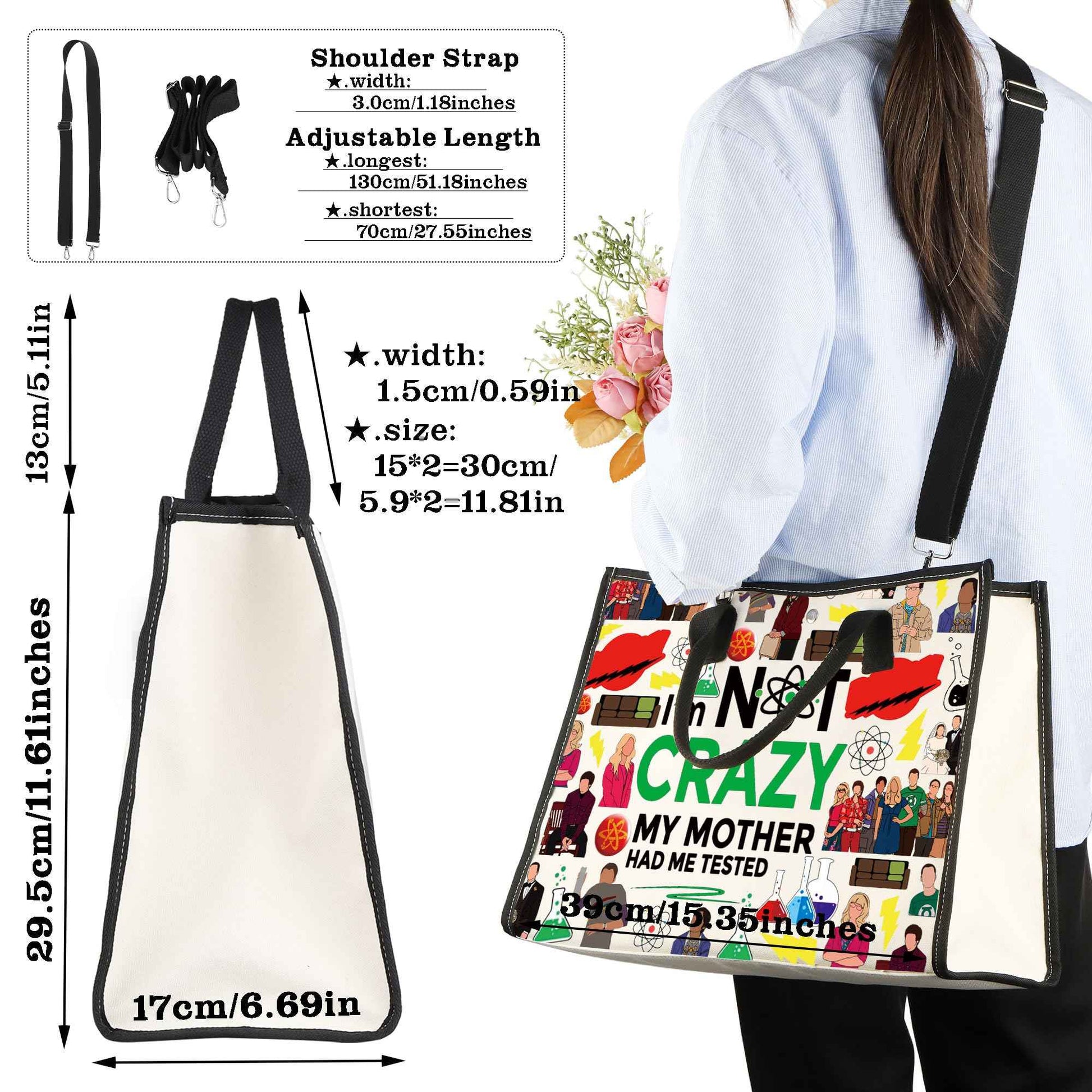 CMNIM Cosmetic Bag Fans Inspired Gift for TV Show Lover I'm Not Crazy My Mother Had Me Tested