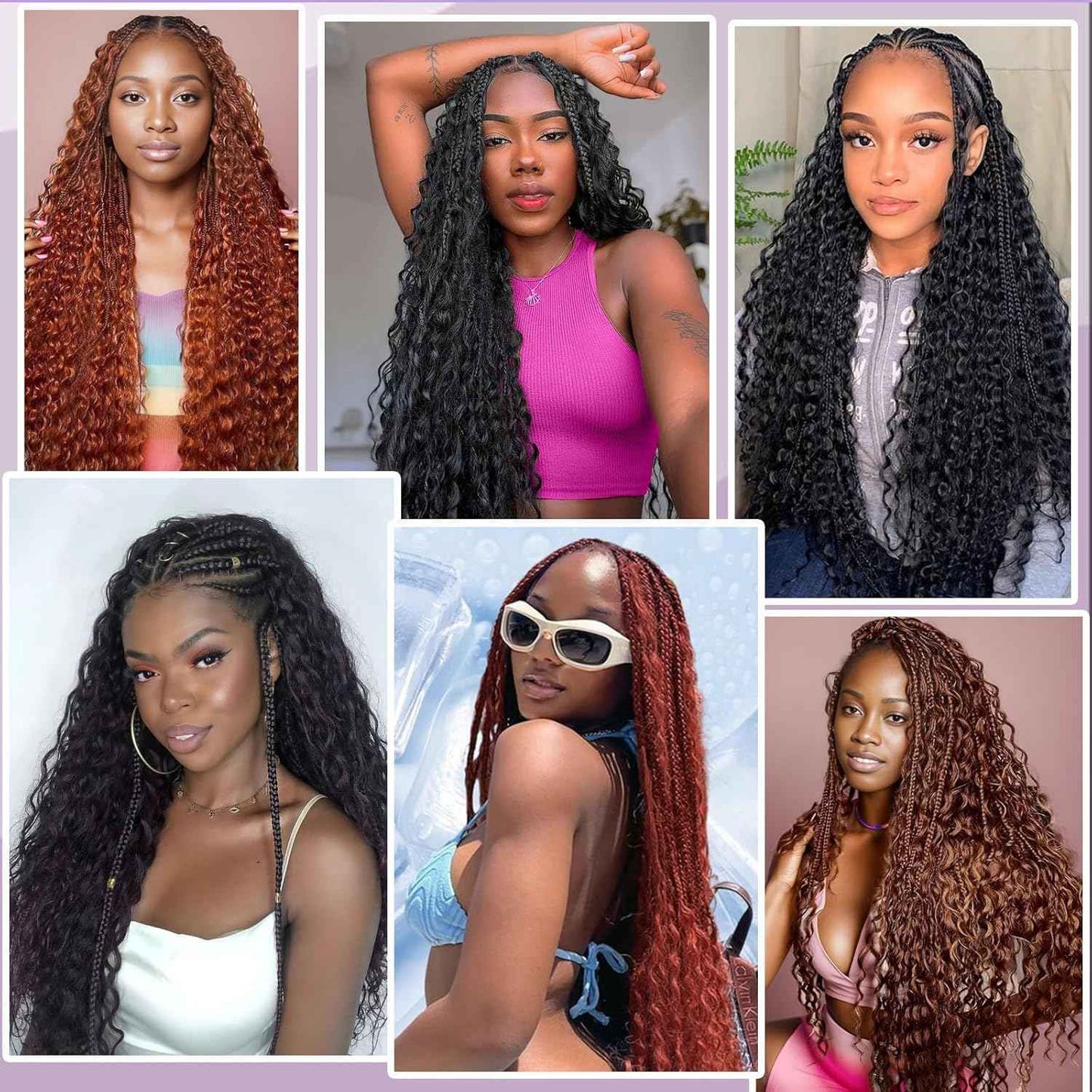 Xddnamei Chocolate Honey Blonde Human Braiding Hair 2 Bundles Total 100g 18 Inch Deep Wave P4/27 Braiding Human Hair Brazilian Virgin Hair Bundles for Boho Braids