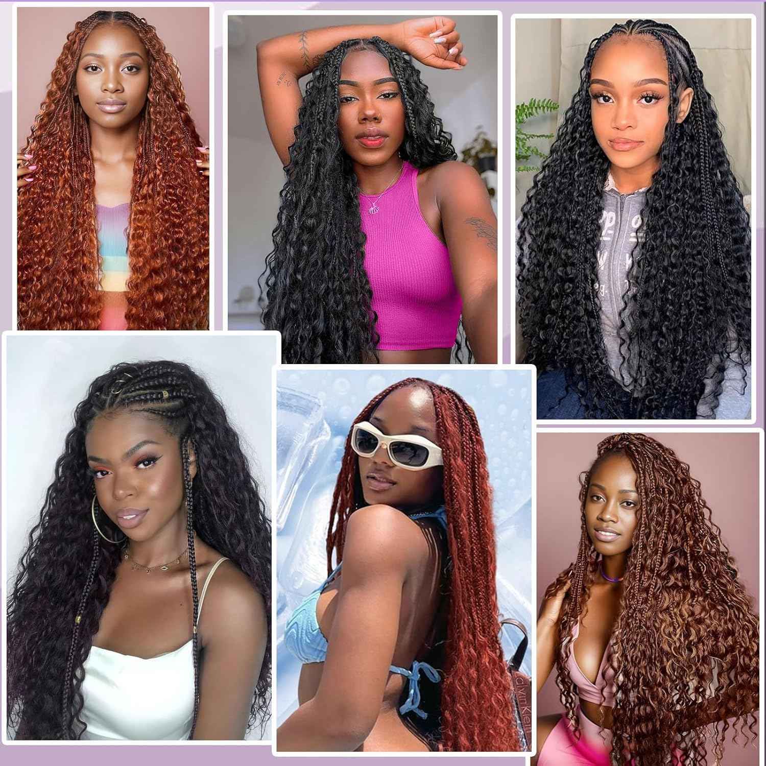 Xddnamei Chocolate Honey Blonde Human Braiding Hair 2 Bundles Total 100g 18 Inch Deep Wave P4/27 Braiding Human Hair Brazilian Virgin Hair Bundles for Boho Braids