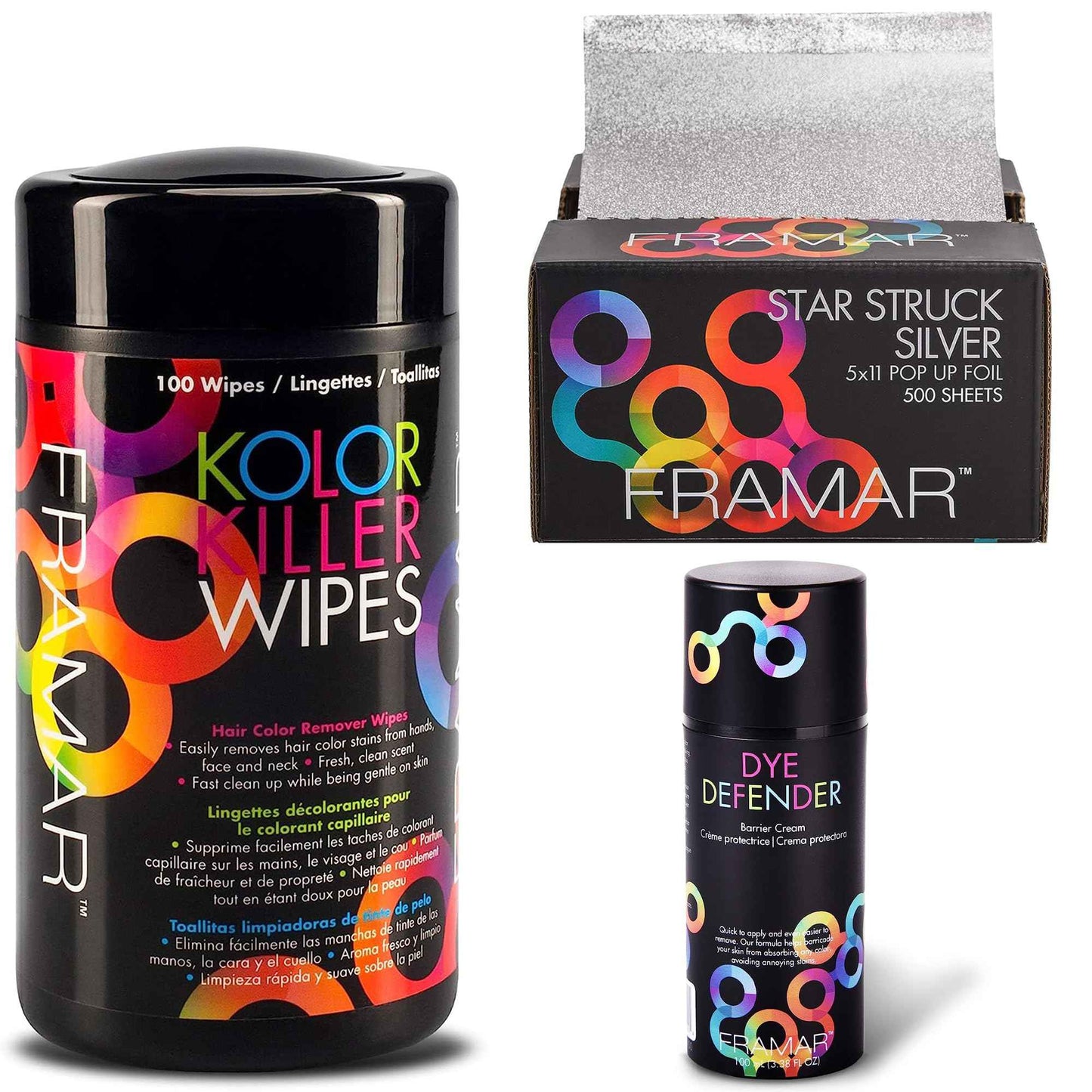 Framar Silver Hair Foils For Highlighting - Pop Up Hair Foil For Hair Highlighting - Dye Defender Hair Color Barrier Cream