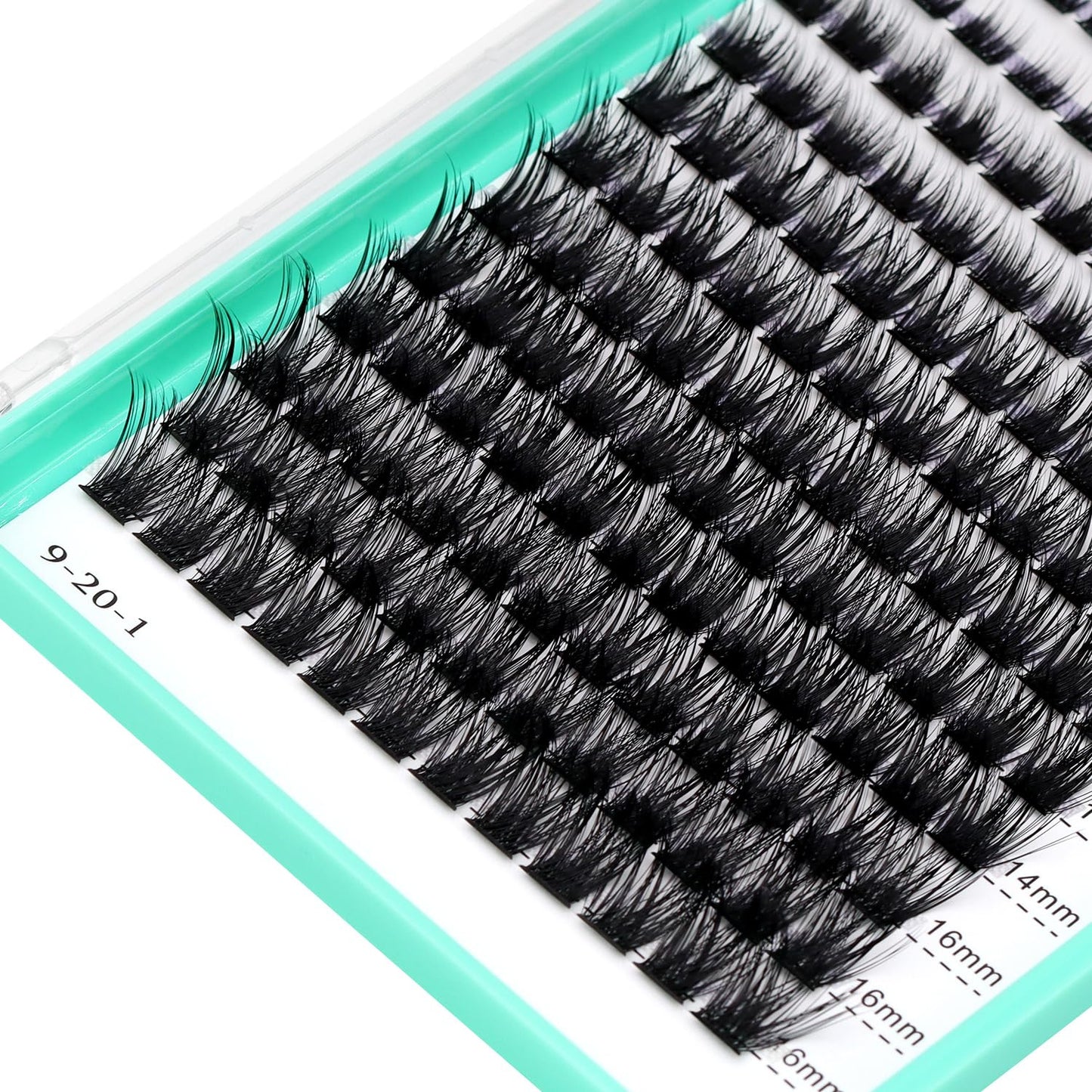 Bodermincer Black/Colored Cluster Lashes 240pcs 20D/40D DIY Eyelash Extension D Curl Long Individual Lashes Mixed Tray Faux Mink Lash Clusters Extensions 8-22mm (B02# 8-10-12-14-16mm MIX)