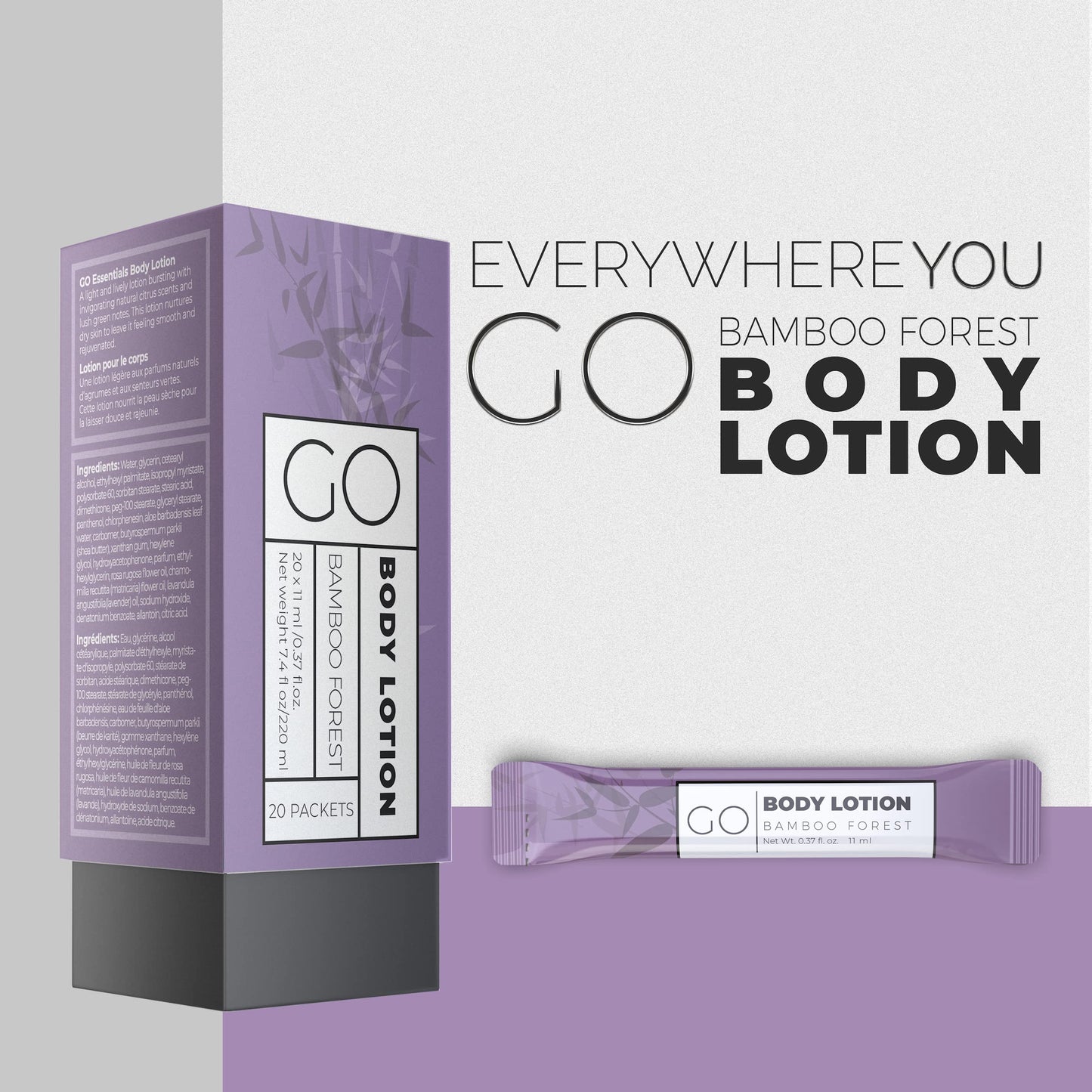 GO Essentials Travel Lotion Packets – Single Use Body and Hand Lotion for Hydrated Skin and Travel Size Toiletries - Bulk Travel Size Lotion Packets. Womens Gift Set, Homeless Supplies Bulk Lotion