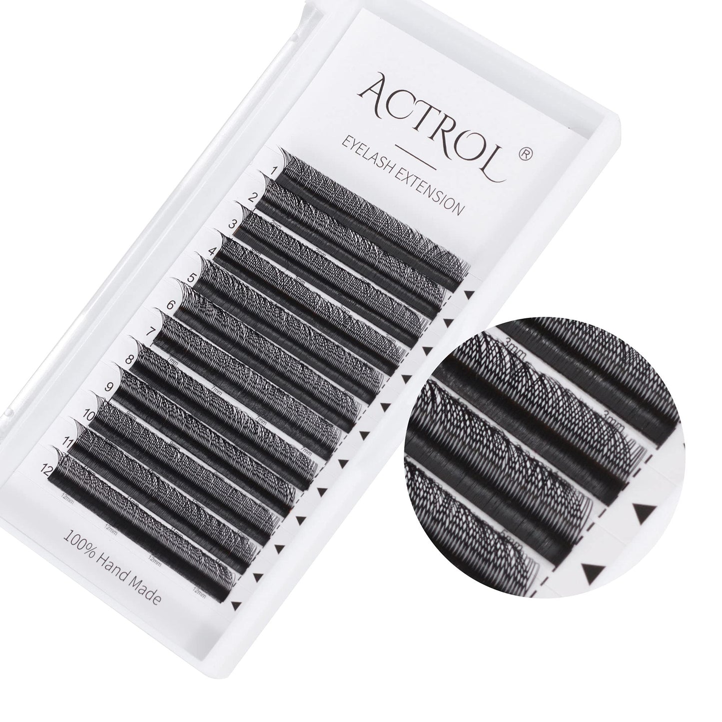 ACTROL YY Eyelashes Extension Lashes Black C Curl 0.07mm 11mm Lash Volume Extension Easy Fans Y Shaped Premade Soft Eyelashes Supply