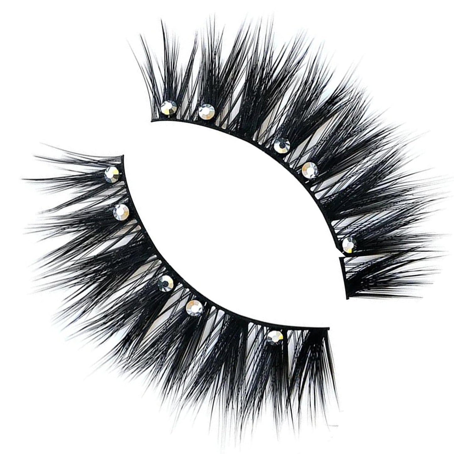 Gerard Cosmetics #GlowUp #Lashes | Rhinestone Eyelashes for a Full and Flirty Look | Perfectly Curled False Lashes For Glasses Wearers | Cruelty Free & Vegan (1 Pair)