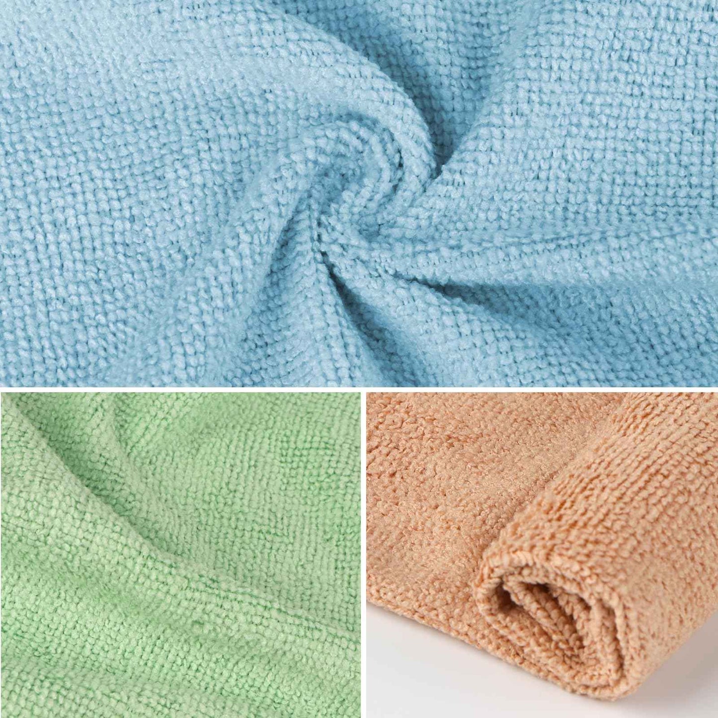 Orighty Washcloths Bulk Towels Set 50 Pack, Highly Absorbent and Soft Feel Microfiber Face Cloths, Multi-Purpose Wash Cloths & Hand Towels for Bathroom, Hotel, Spa, and Gym, 12x12 Inch, Multi-Color