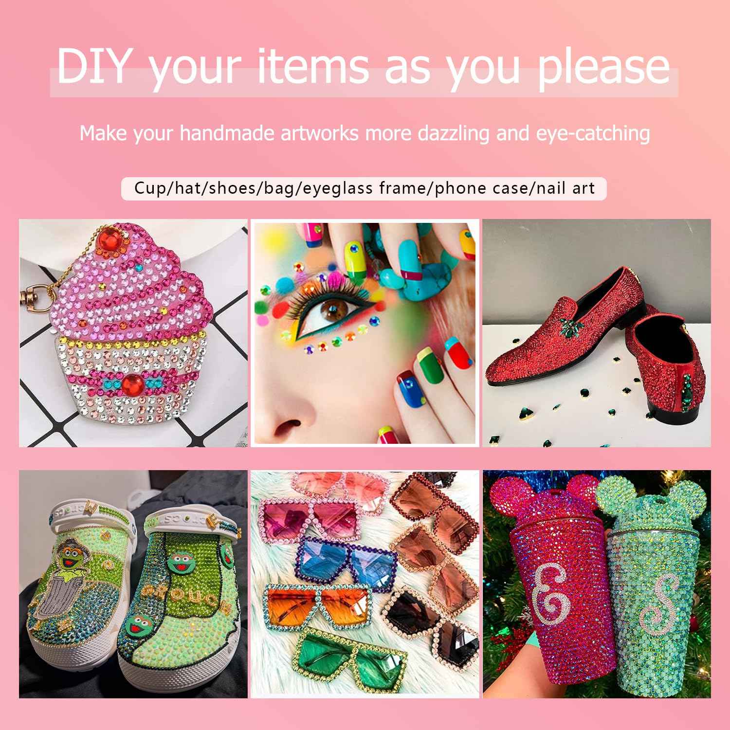 Blinginbox 1500pcs 5mm AB Resin Flatback Rhinestone for Crafting,Flatback Round Jelly Rhinestones Bedazzling Non Hotfix Crystal Gems for Nails Face Makeup Tumblers Mugs DIY Crafts.(Champagne AB)