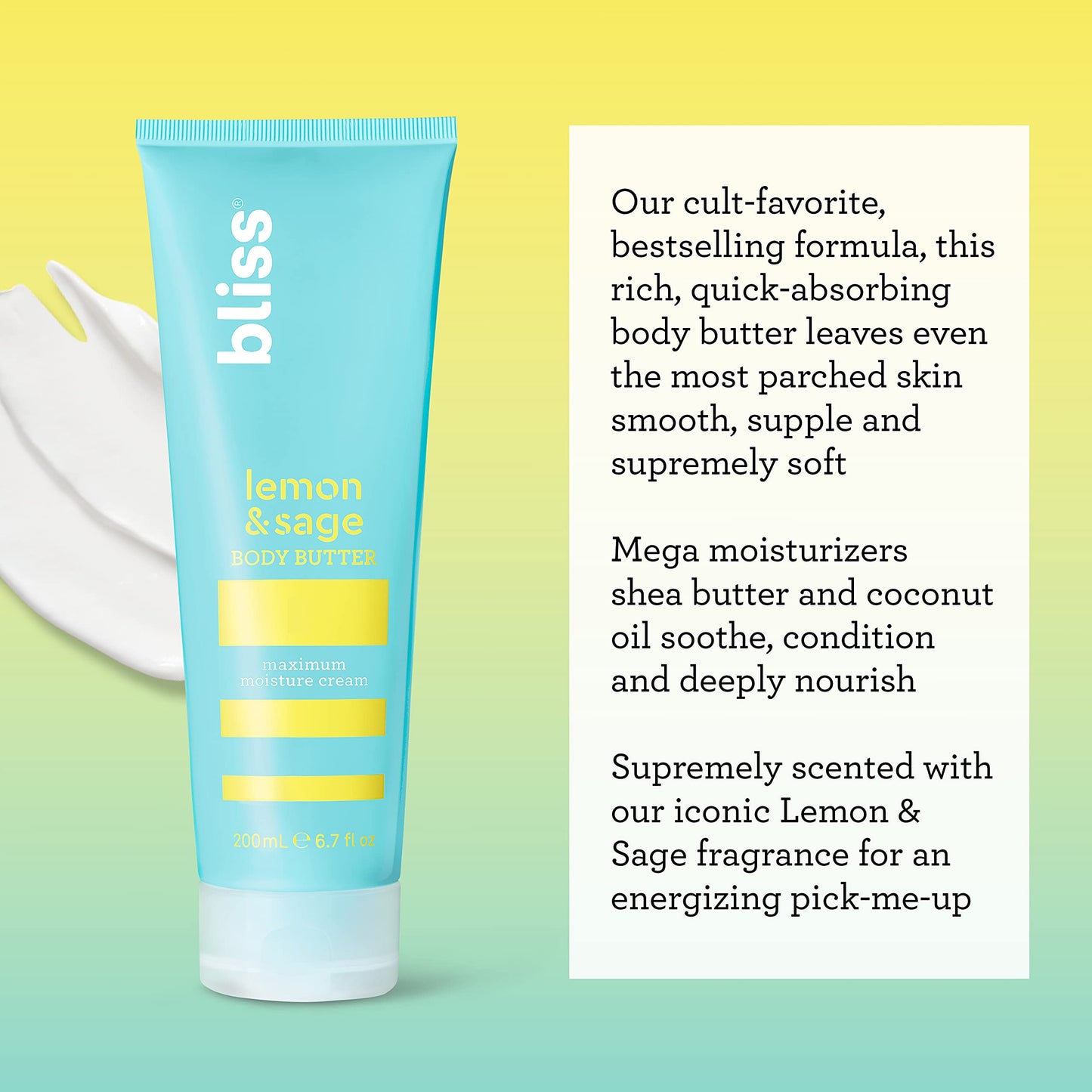 Bliss Intense Moisture Trio: Lemon and Sage Body Butter, Naked Body Butter Unscented, Grapefruit and Aloe Body Butter - Maximum Moisture Cream