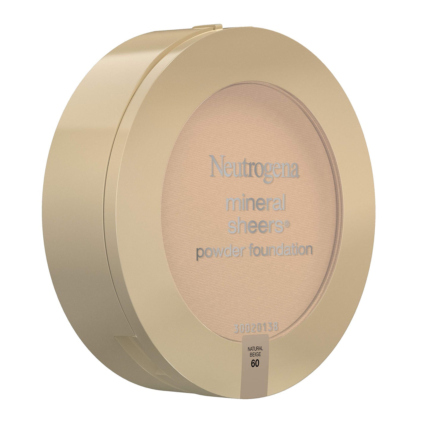 Neutrogena Mineral Sheers Compact Powder Foundation, Lightweight & Oil-Free Mineral Foundation, Fragrance-Free, Natural Beige 60, .34 oz