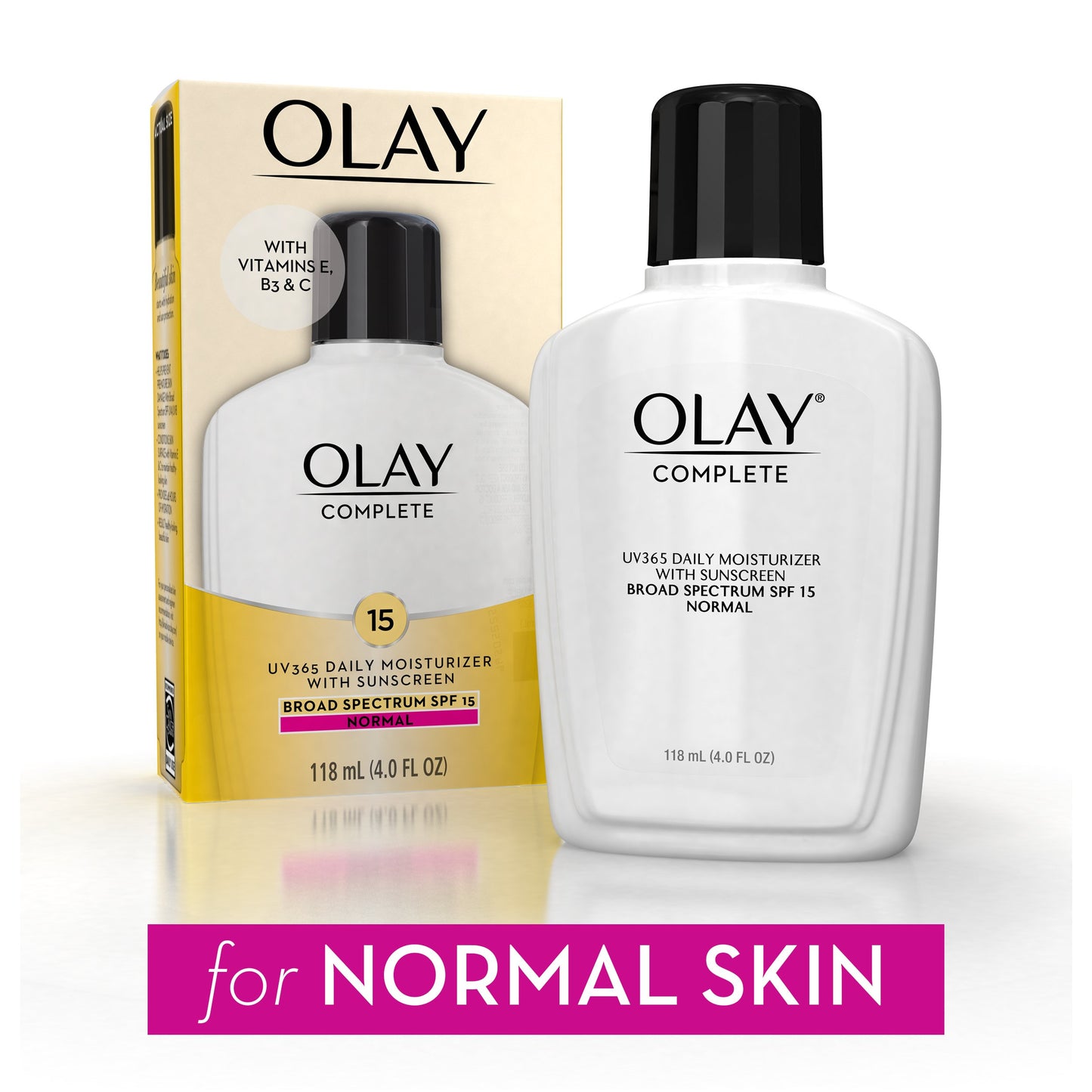 Olay Complete All Day Moisturizer with Broad Spectrum SPF 15 Normal, 4 Fl Oz (Pack of 1)