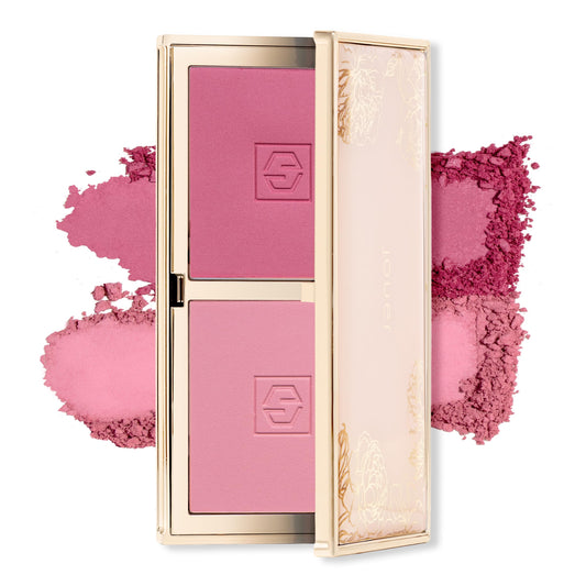 Jouer Blush Bouquet Duo 2 Shade Blush Palette High Pigment Powder Natural Flush Beauty Cosmetics Vitamin E Talc-Free Paraben, Gluten & Cruelty Free