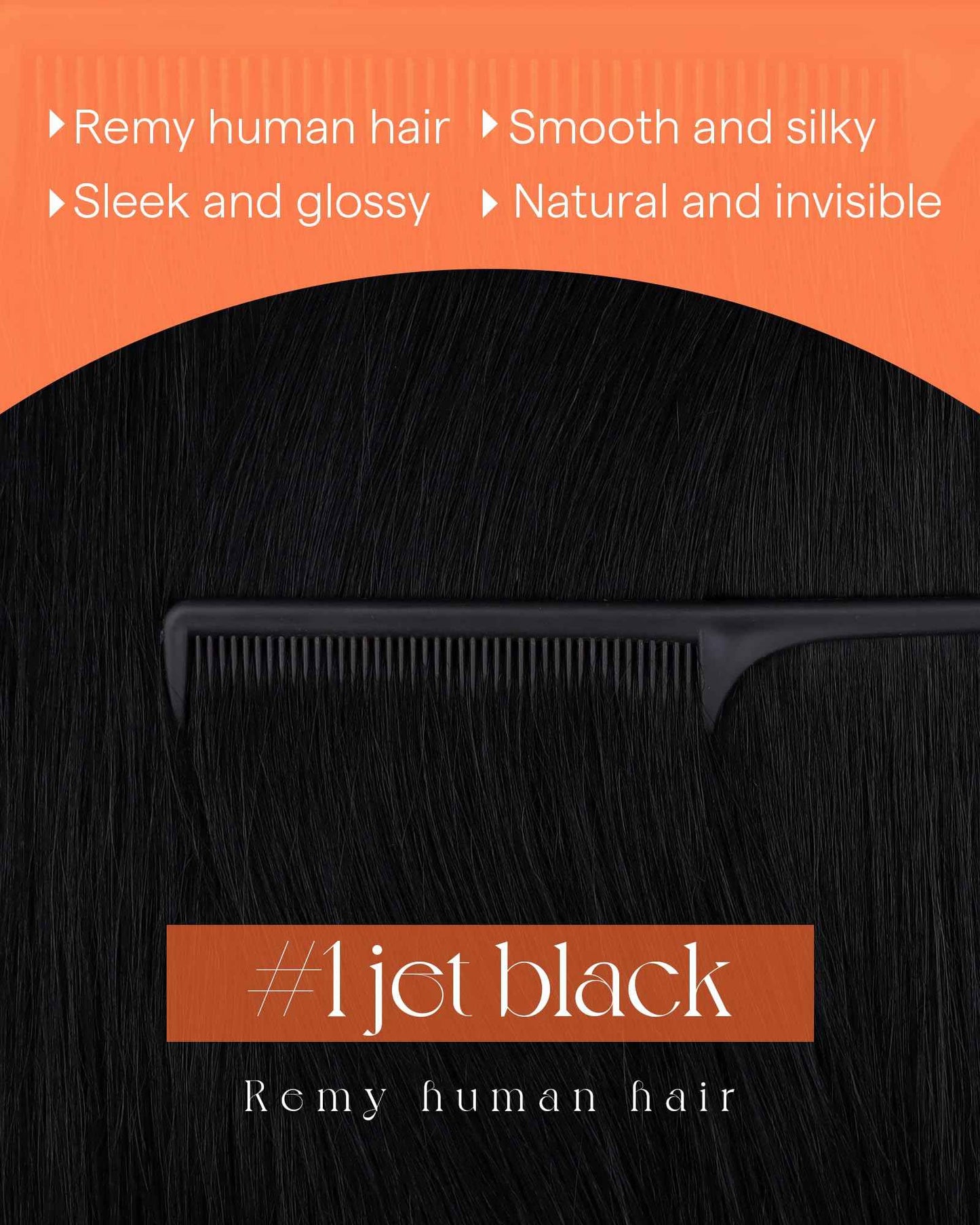 Sunny Hair Clip in Hair Extensions Straight Human Hair Clip in Extensions Remy Clip in Hair Extensions Real Human Hair Extensions Clip ins Jet Black Color 1 for Women 14inch