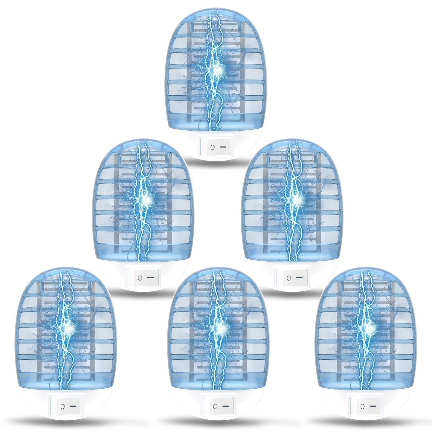 NYATNO Indoor Bug Zappers, Fly Traps for Indoors, Insect Traps for Home Mosquito Killer & Mosquitoes Trap with Blue Lights for Kids & Pets, Home, Kitchen, Bedroom, Baby Room, Office (6 Packs)