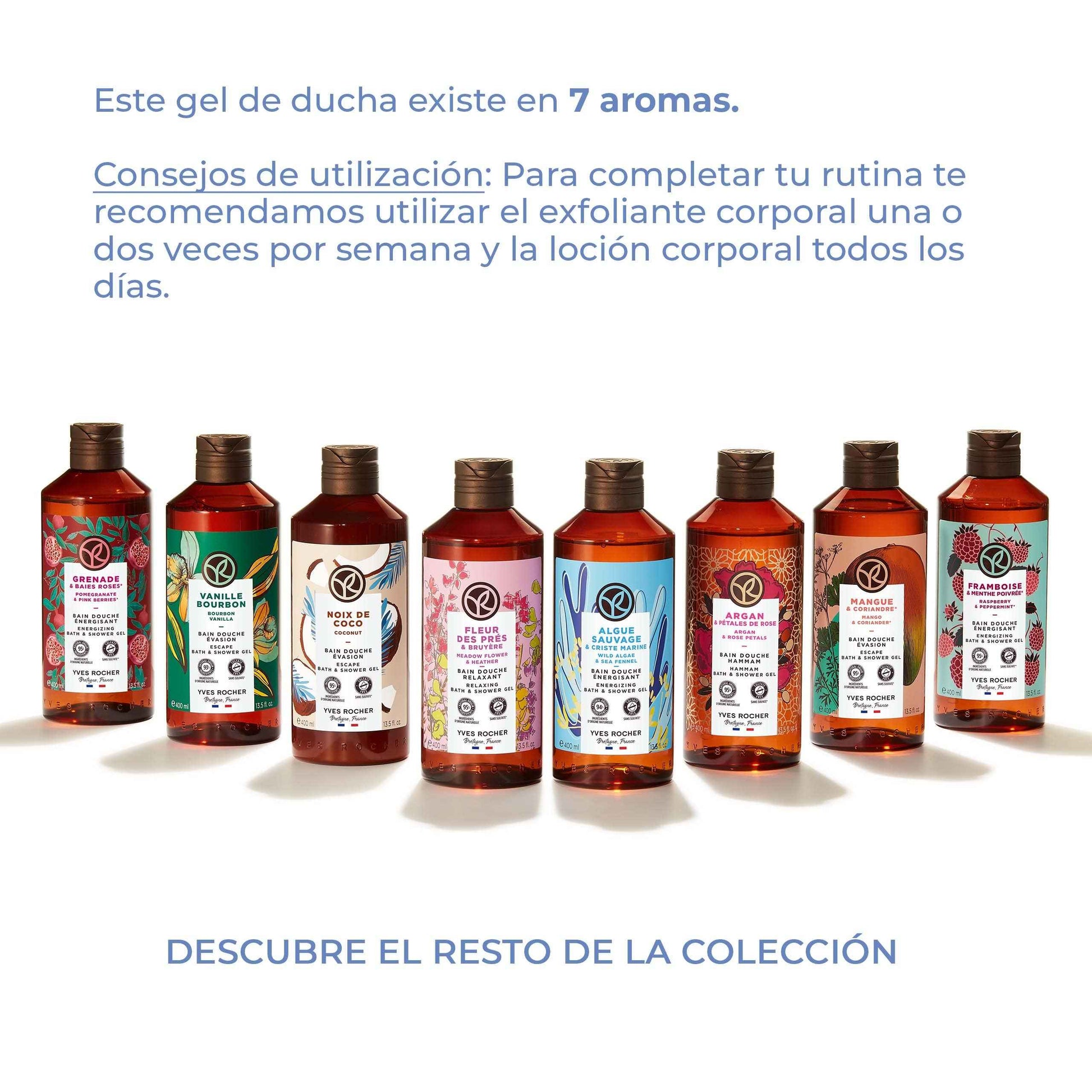 Yves Rocher Raspberry and Peppermint Energizing Bath and Shower Body Gel - 400 ml. / 13.5 fl.oz.