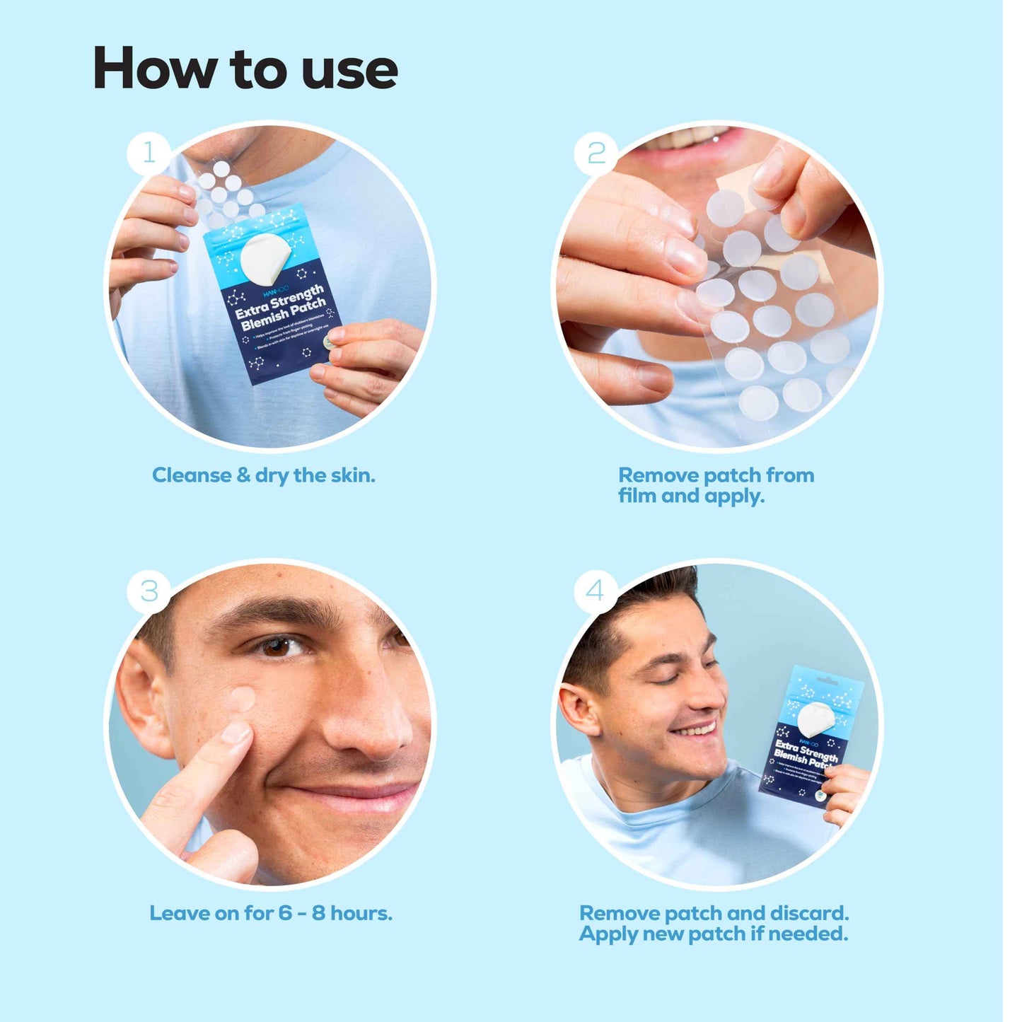 Hanhoo Extra Strength Blemish Patch Bundle, Salicylic Acid Pimple Patches, Shrinks Stubborn Pimples, Conceals Zits, Absorbs Fluid, Invisible Pimple Patches, Korean Skincare (Pack of 3, 108, Count)