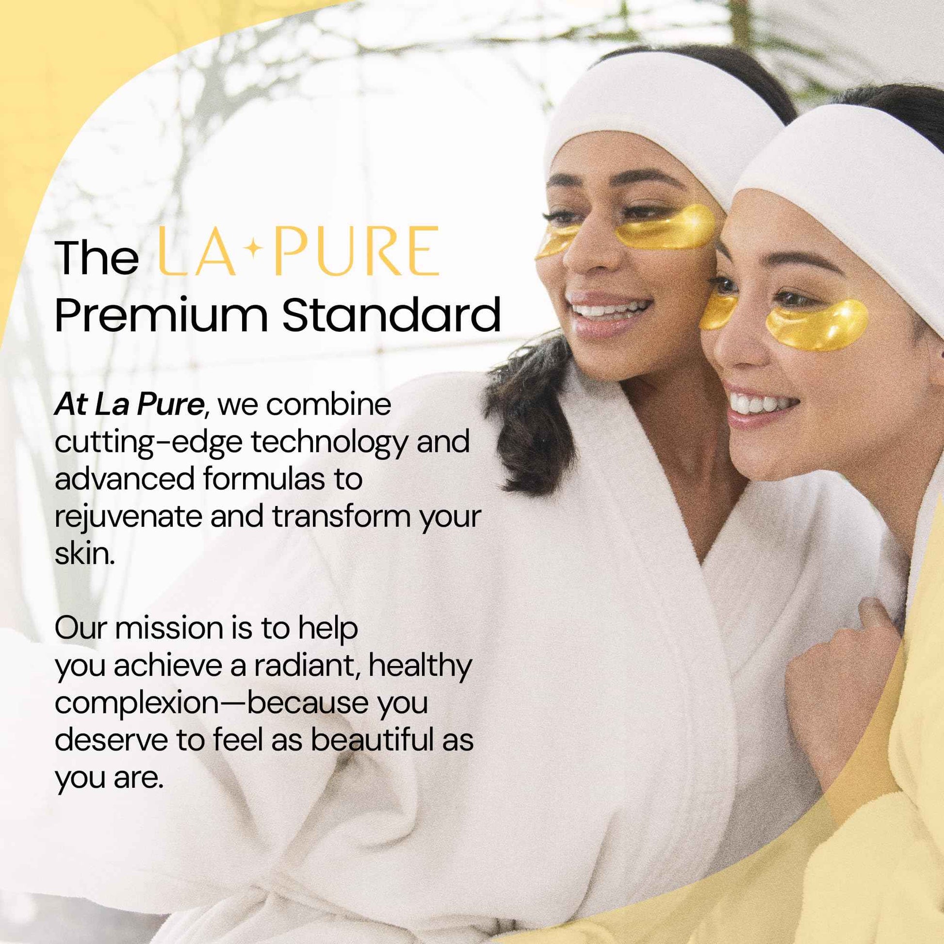 LA PURE 24k Gold Under Eye Mask for Dark Circles and Puffiness, Revitalizing & Non-Irritating Anti Aging Eye Patches with Hyaluronic Acid & Collagen - Dermatologically Tested - 15 Pairs Eye Gel Pads