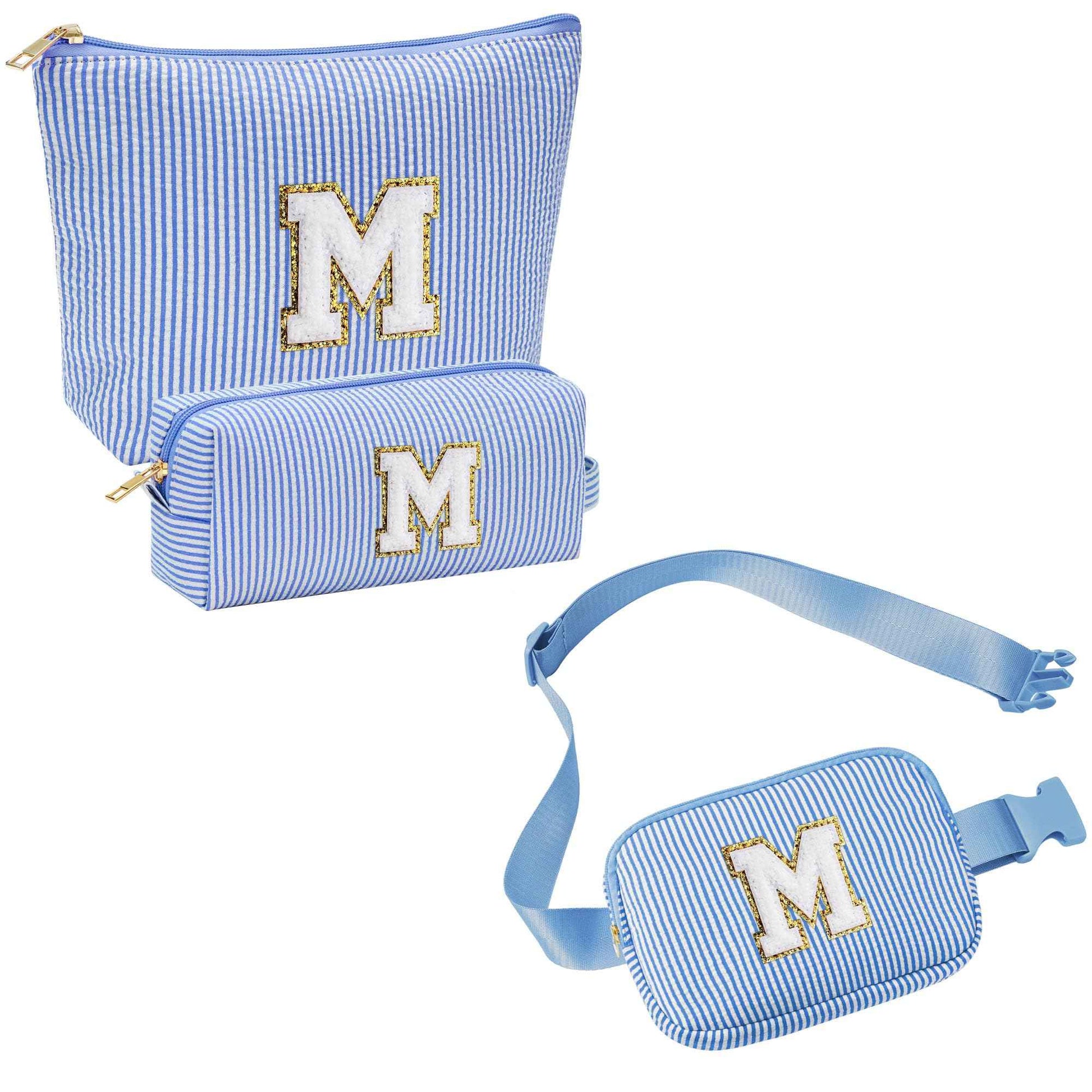 YOOLIFE Makeup Bag & Initial Crossbody Bag Belt Bag