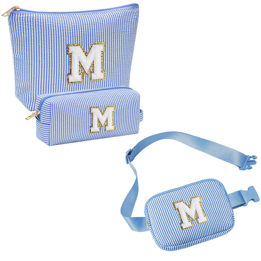 YOOLIFE Makeup Bag & Initial Crossbody Bag Belt Bag