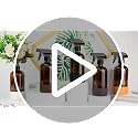 Amber Glass Spray Bottle 16oz with Silicone Sleeve, 2 Pack