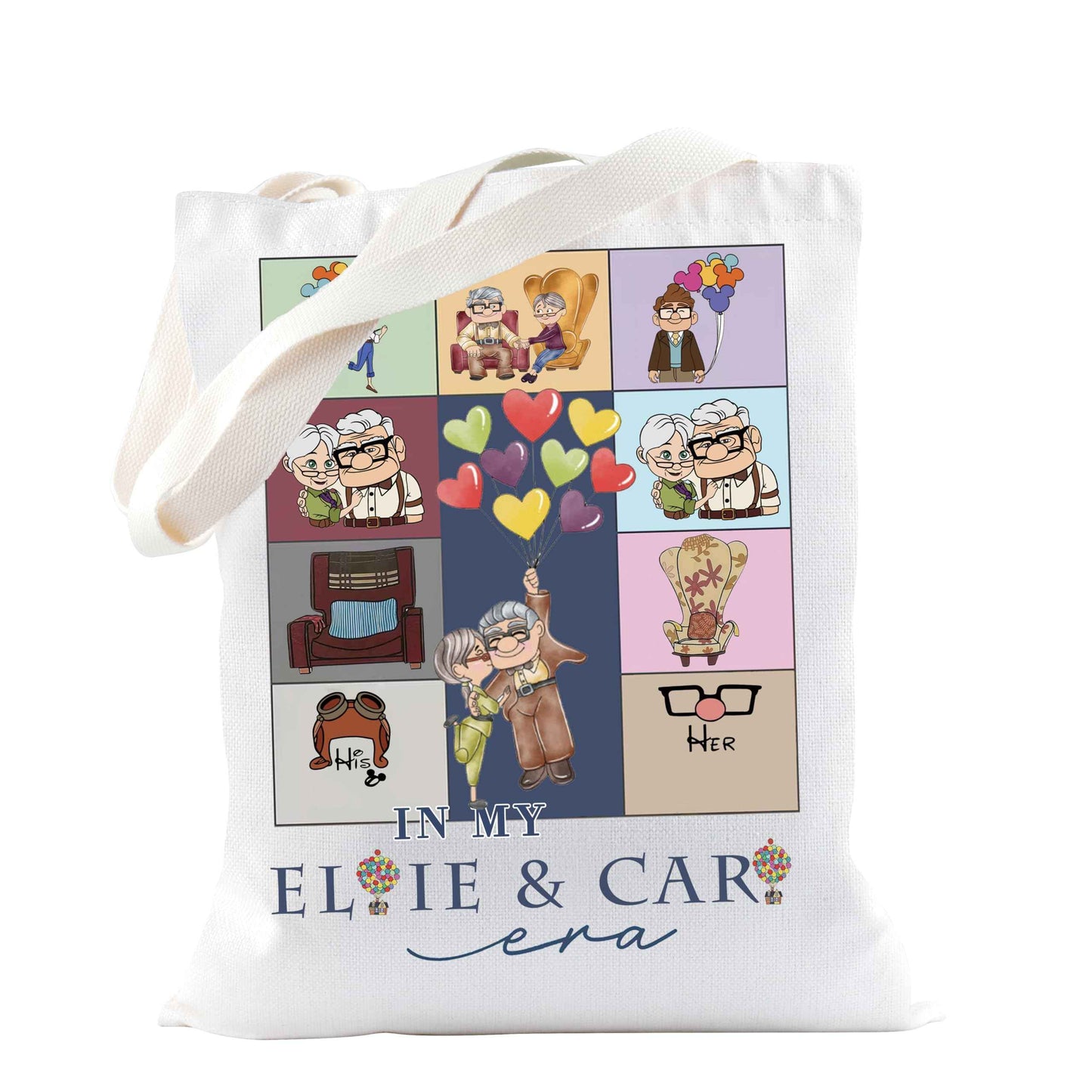 TSOTMO House Movie Merch Cartoon Couple Tote Bag Valentine Love for Cartoon Lovers Adventure Gift
