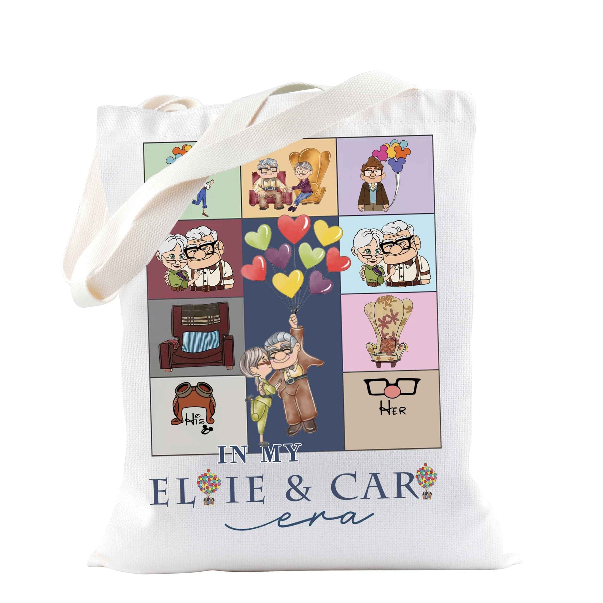 TSOTMO House Movie Merch Cartoon Couple Tote Bag Valentine Love for Cartoon Lovers Adventure Gift