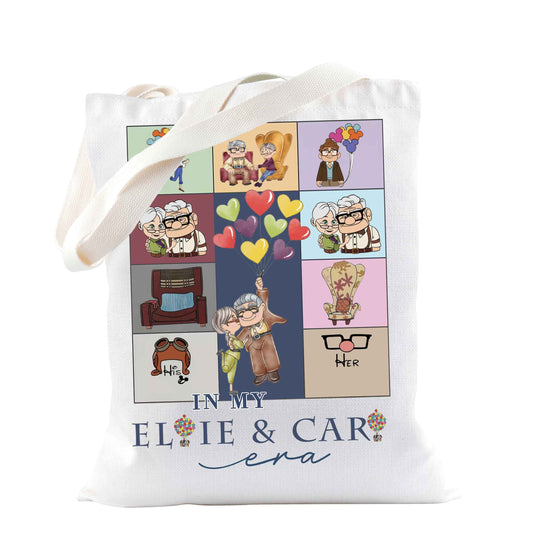 TSOTMO House Movie Merch Cartoon Couple Tote Bag Valentine Love for Cartoon Lovers Adventure Gift
