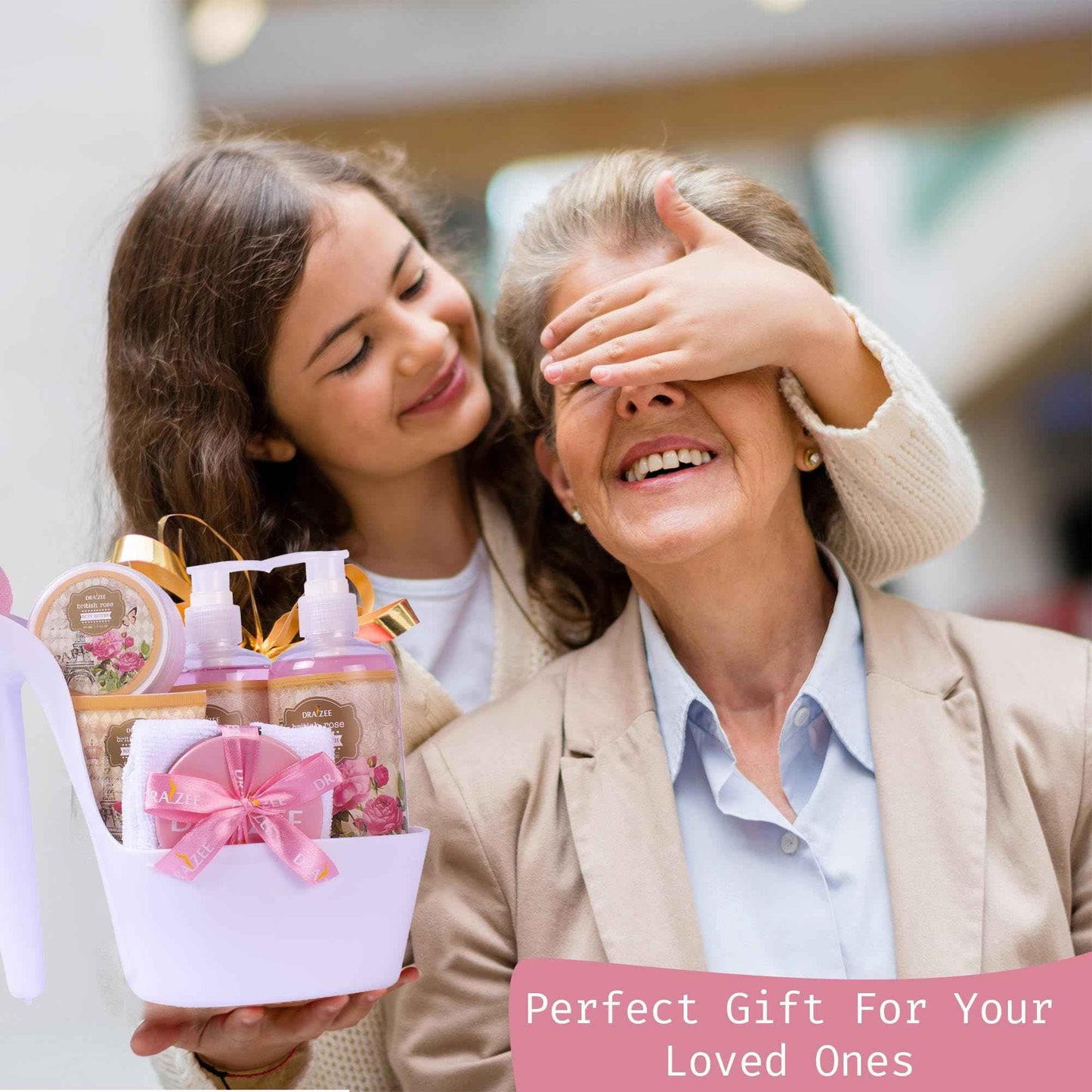 Luxury Spa Gifts for Women – 8 Pc Rose Scented Bath and Body Set with Bubble Bath, Lotion & More – Luxury Self Care Kit for Wife, Mom, Girlfriend, Christmas & Birthday Gifts for Women by Draizee