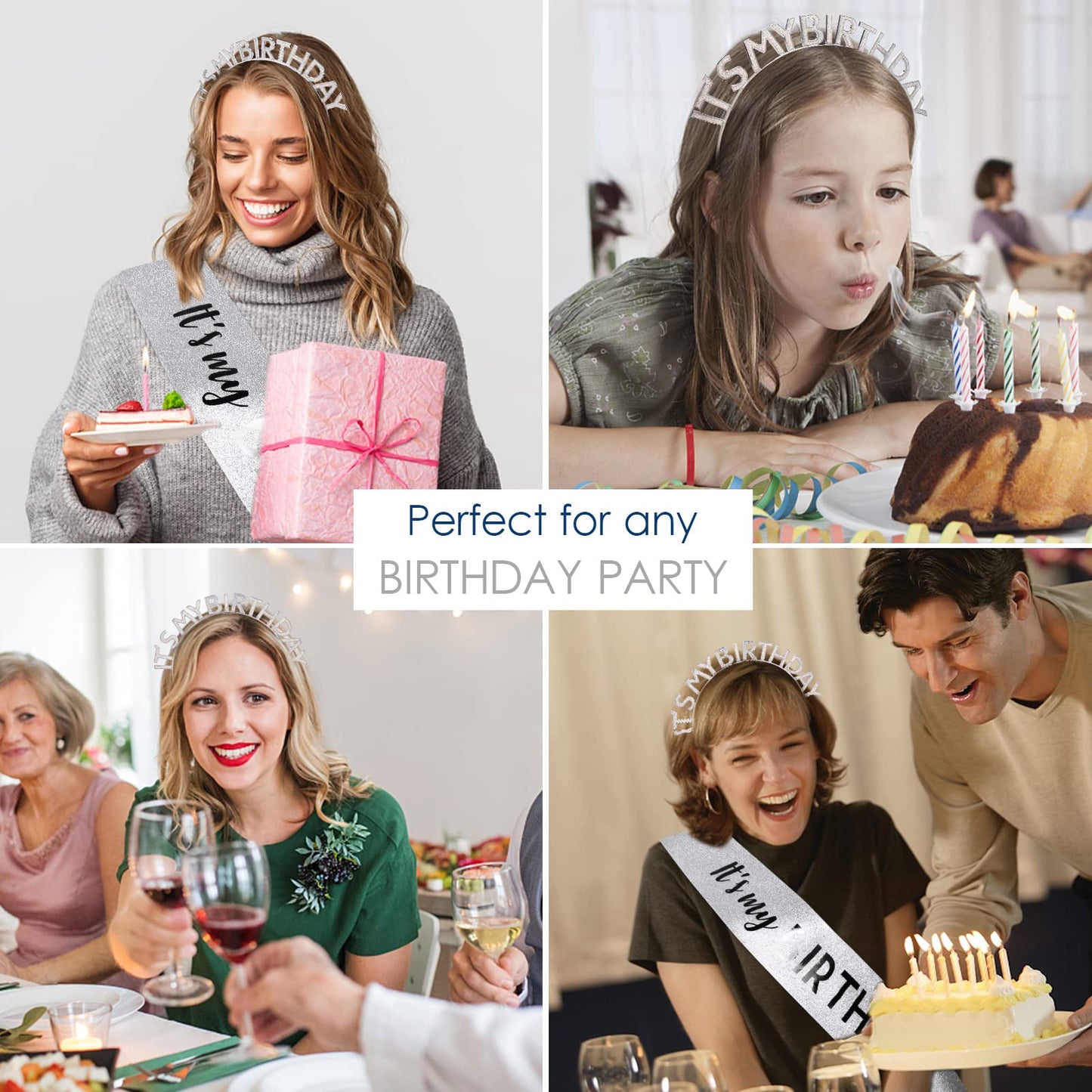 Araluky Birthday Crown for Women IT'S MY BIRTHDAY Headband Metal Adjustable Party Crown for Women, Ideal Gift for Birthday Celebrants, Princess Themed, One Size Fits Most