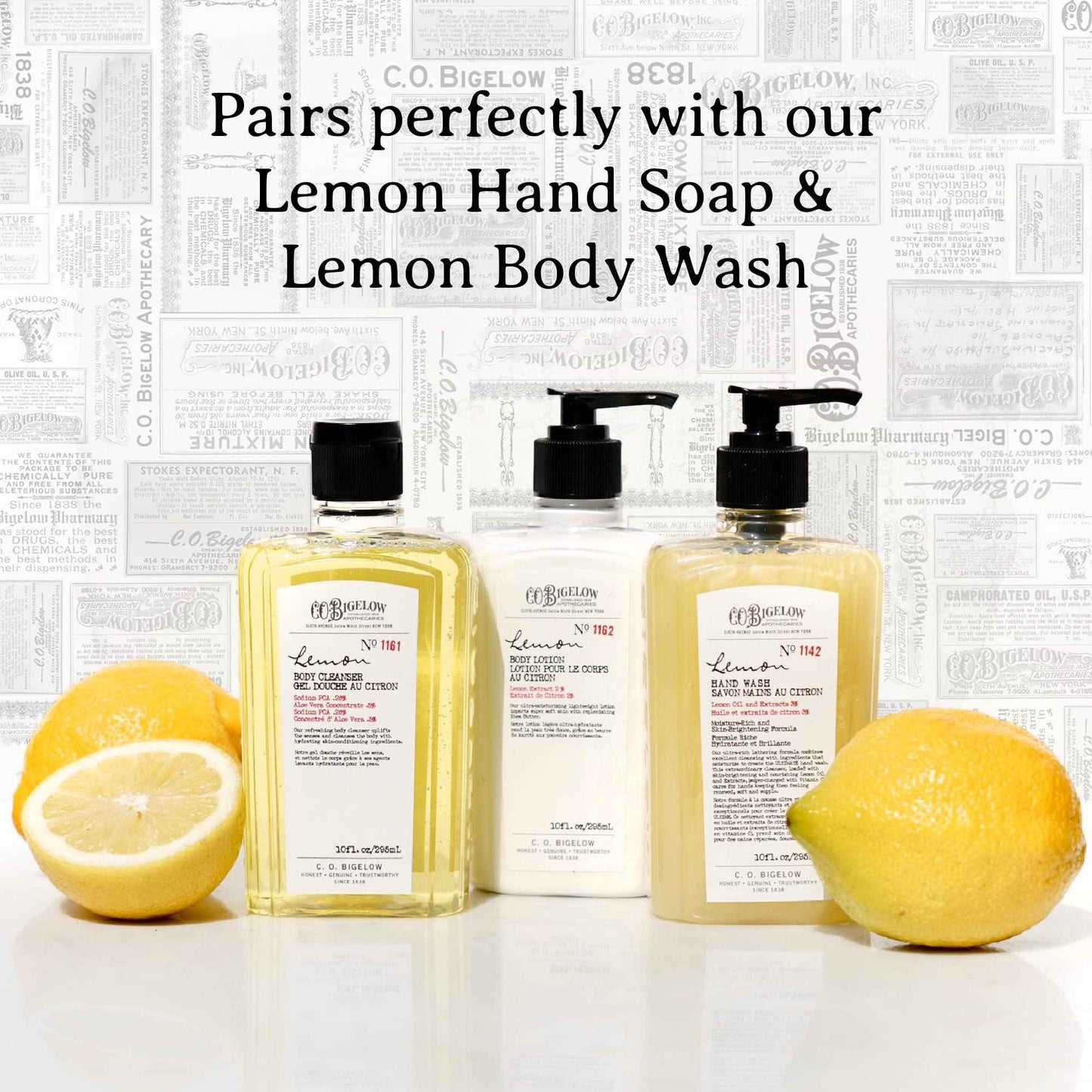 C.O. Bigelow Lemon Body Lotion, Moisturizing Body Lotion for Dry Skin with Shea Butter & Lemon Extract, 10 Fl Oz