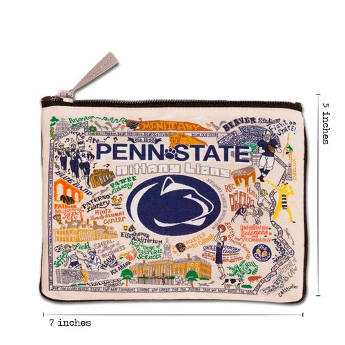 Catstudio Collegiate Zipper Pouch, Penn State University Travel Toiletry Bag, Ideal Gift for College Students or Alumni, Makeup Bag, Dog Treat Pouch, or Travel Purse