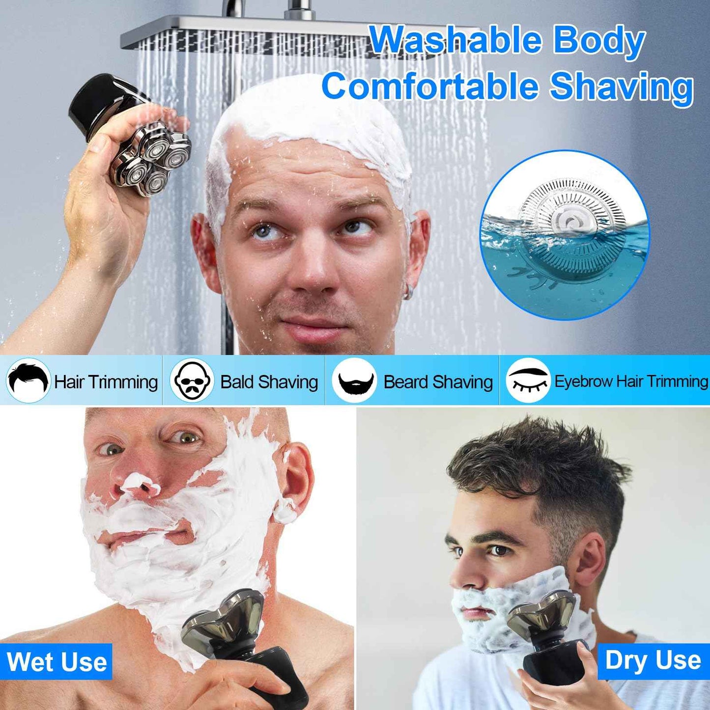 Shaver Replacement Blades compatible Skull Shaver for Pitbull Gold PRO/Pitbull Platinum Pro Shaver Heads (12 pcs)