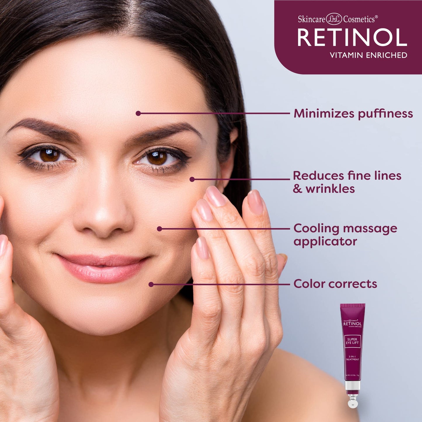 Retinol Super Eye Lift - A luxurious 3-in-1 treatment fights the look of dark circles, wrinkles, and puffy eyes