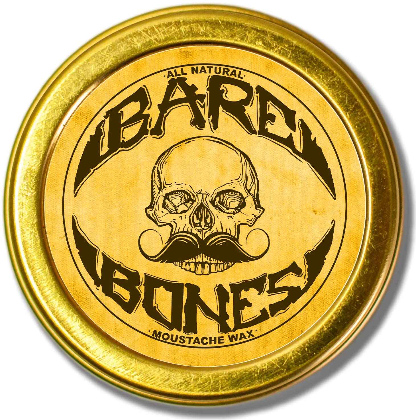 The Vintage Beard Company Bare Bones Medium Hold Mustache Wax and Death Grip Mustache Keychain Comb Set