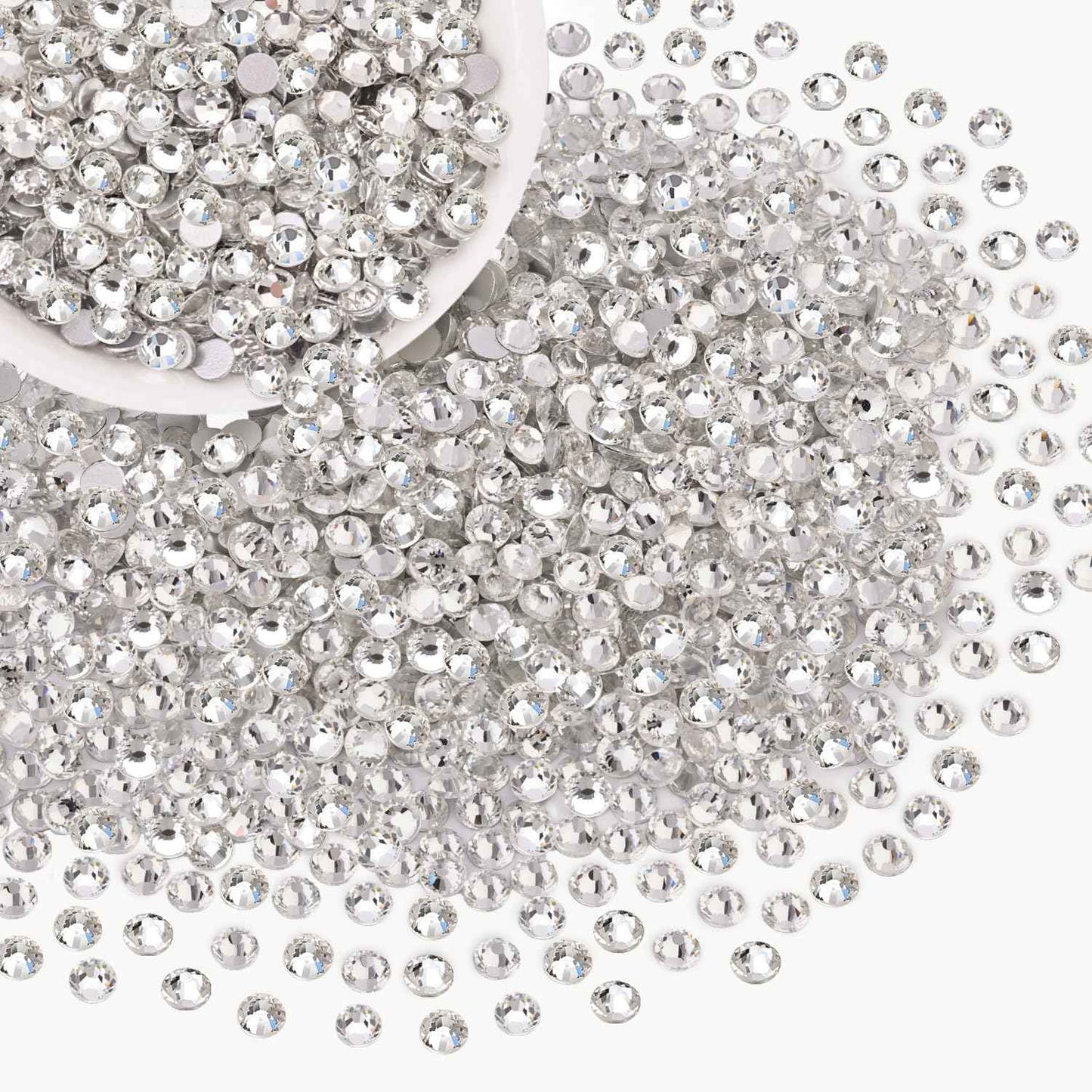 2000PCS SS20/5mm Crystal Rhinestones (Clear), Bedazzling Flatback Glass Rhinestones for Crafting Decor, Gems Diomand Charms for Tumbler Shoes Clothing Mugs Nail Art
