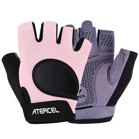 ATERCEL Weight Lifting Gloves Full Palm Protection, Workout Gloves for Gym, Cycling, Exercise, Breathable, Super Lightweight for Men and Women(Pink, S)