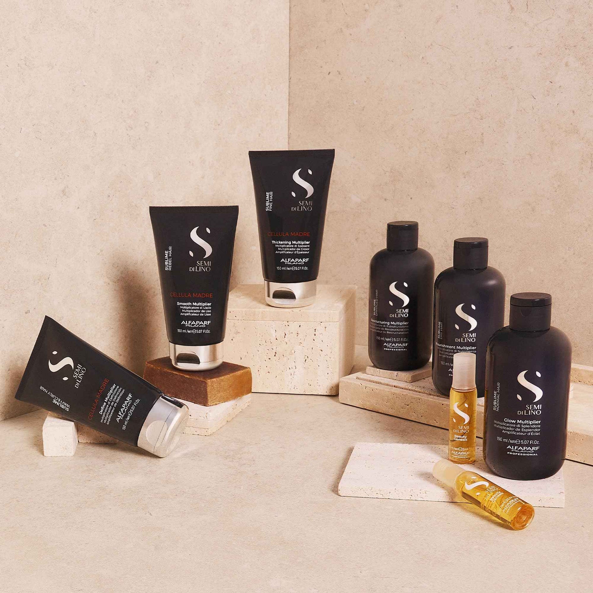 Alfaparf Milano Semi di Lino Cellula Madre Smooth Multiplier - Shiny Hair Gel Treatment for Daily Frizz Control - Use As a Smoothing Anti Frizz Gel for Hair Shine + Manageability (5.07 fl oz)