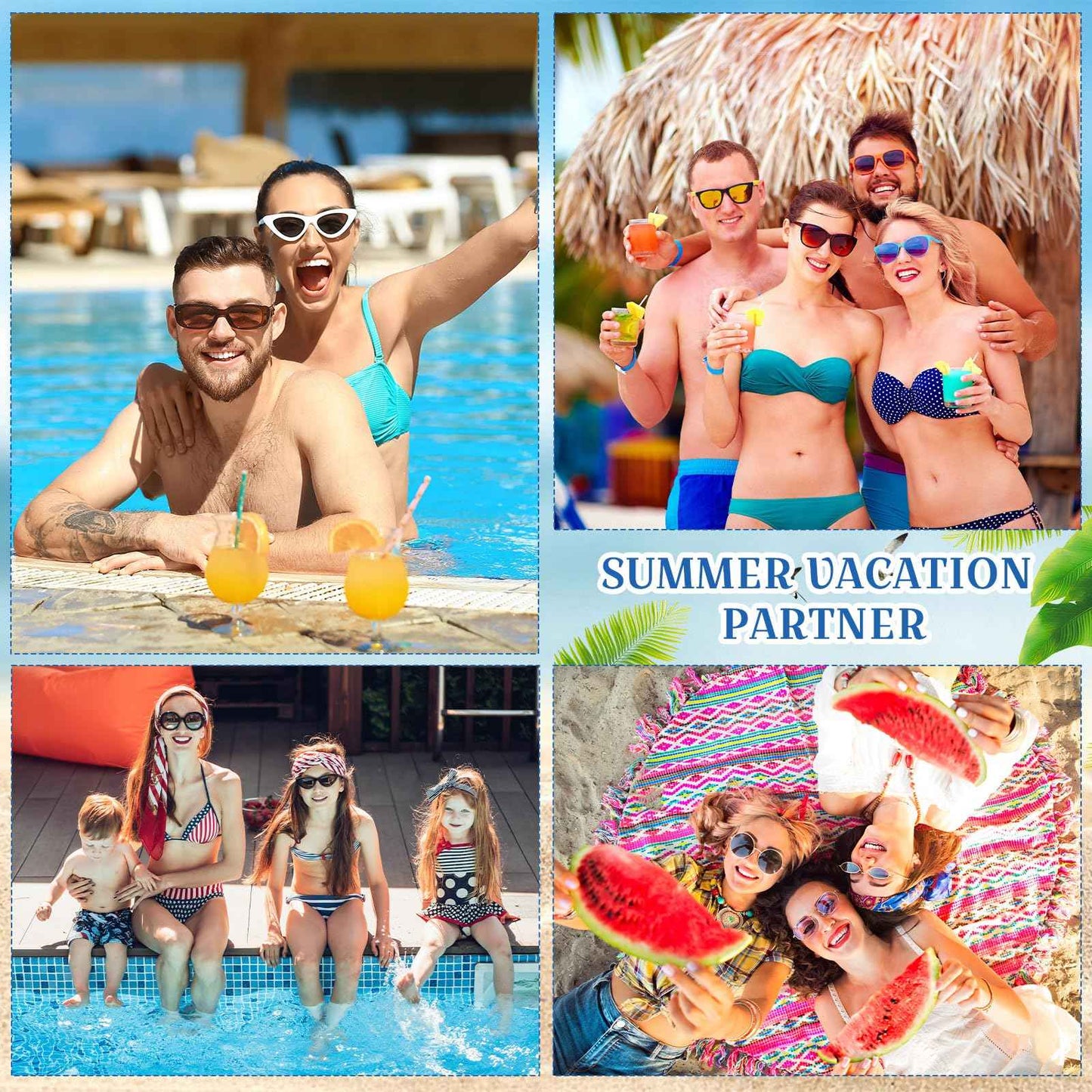 Dansib 24 Pcs Mini Sunscreen Bulk for Summer Wedding Party Spf 30 Water Resistant Sunscreen Lotion Bulk 1oz Travel Size for Thank You Gifts Wedding Party Supplies(White Cream,Vacation)