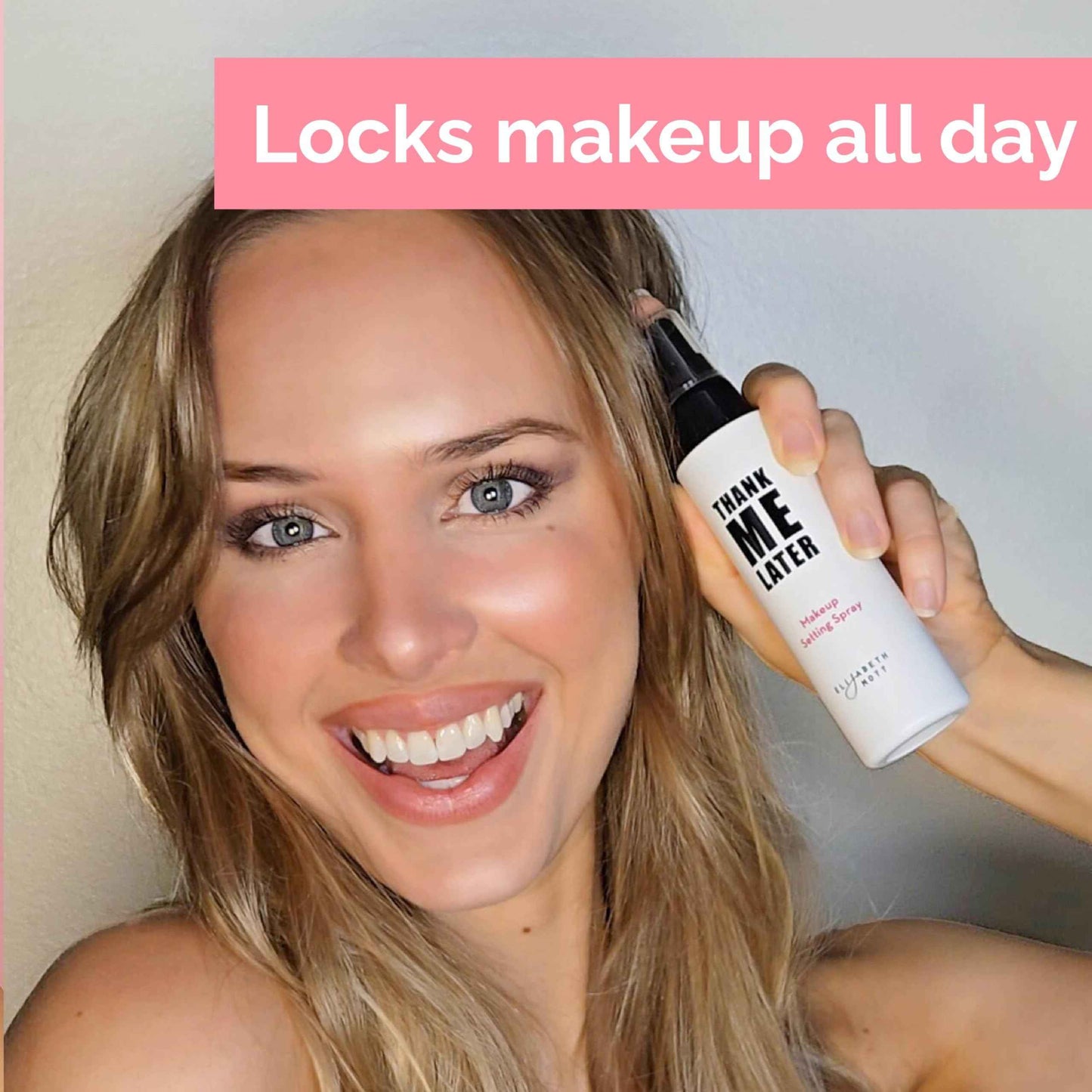 Elizabeth Mott Thank Me Later 3-in-1 Dewy Makeup Setting Spray - Hydrating & Long-Lasting Fine Mist with Niacinamide for Radiant, Glowy Skin - Lightweight, Oil-Free & Cruelty-Free Formula, 95 mL