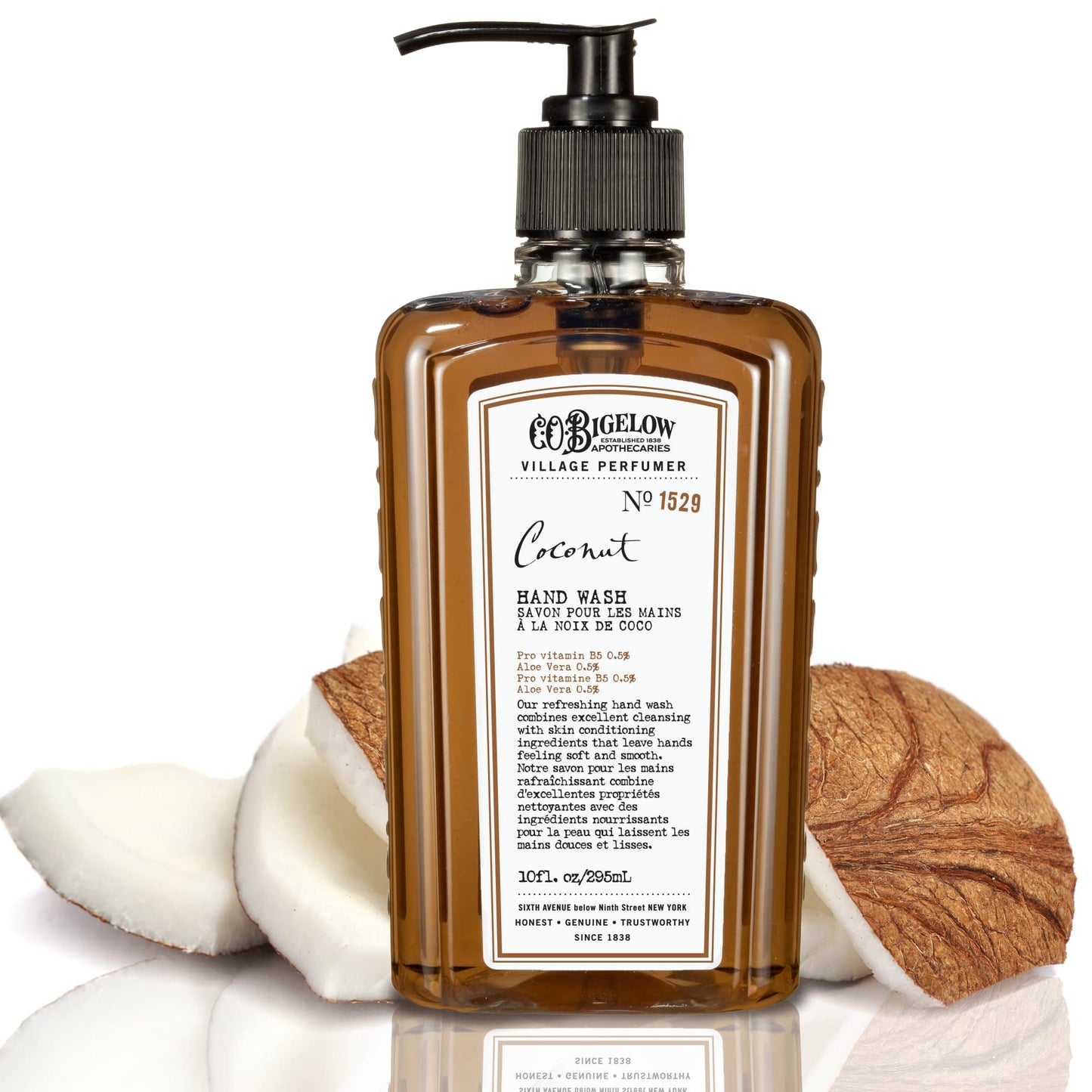 C.O. Bigelow Apothecary Duo - Coconut Hand Care, Hand Soap & Lotion Gift Set of Two - Skin Care for Dry Skin with Moisturizing Lotion & Liquid Hand Wash - 10fl oz Each