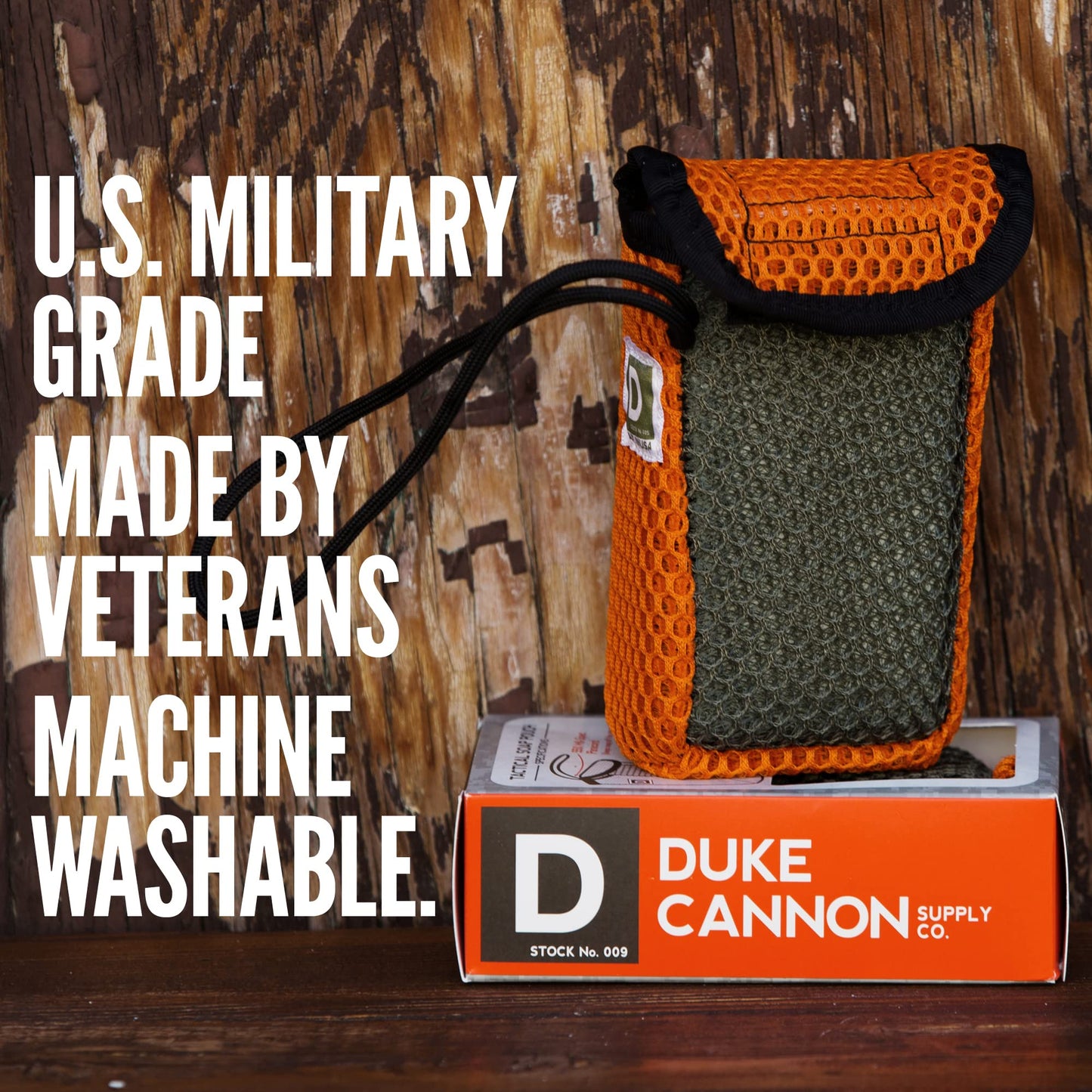Duke Cannon Tactical Scrubber Soap Pouch - U.S. Military-Grade, Coarse and Soft Mesh, 550 Paracord, Shower Hygiene Essential for Men's Bar Soap