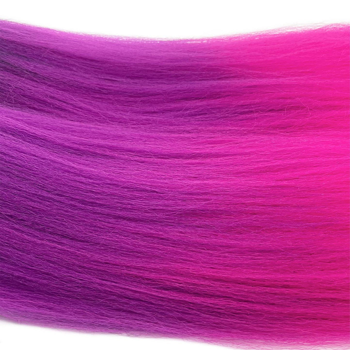 UPruyo Colored Purple Pink Ombre Braiding Hair Extensions for Braids Kanekalon Prestretched Pre Stretched Braiding Hair Ombre Fake Synthetic Hair for Braiding (24 In 6 Packs)