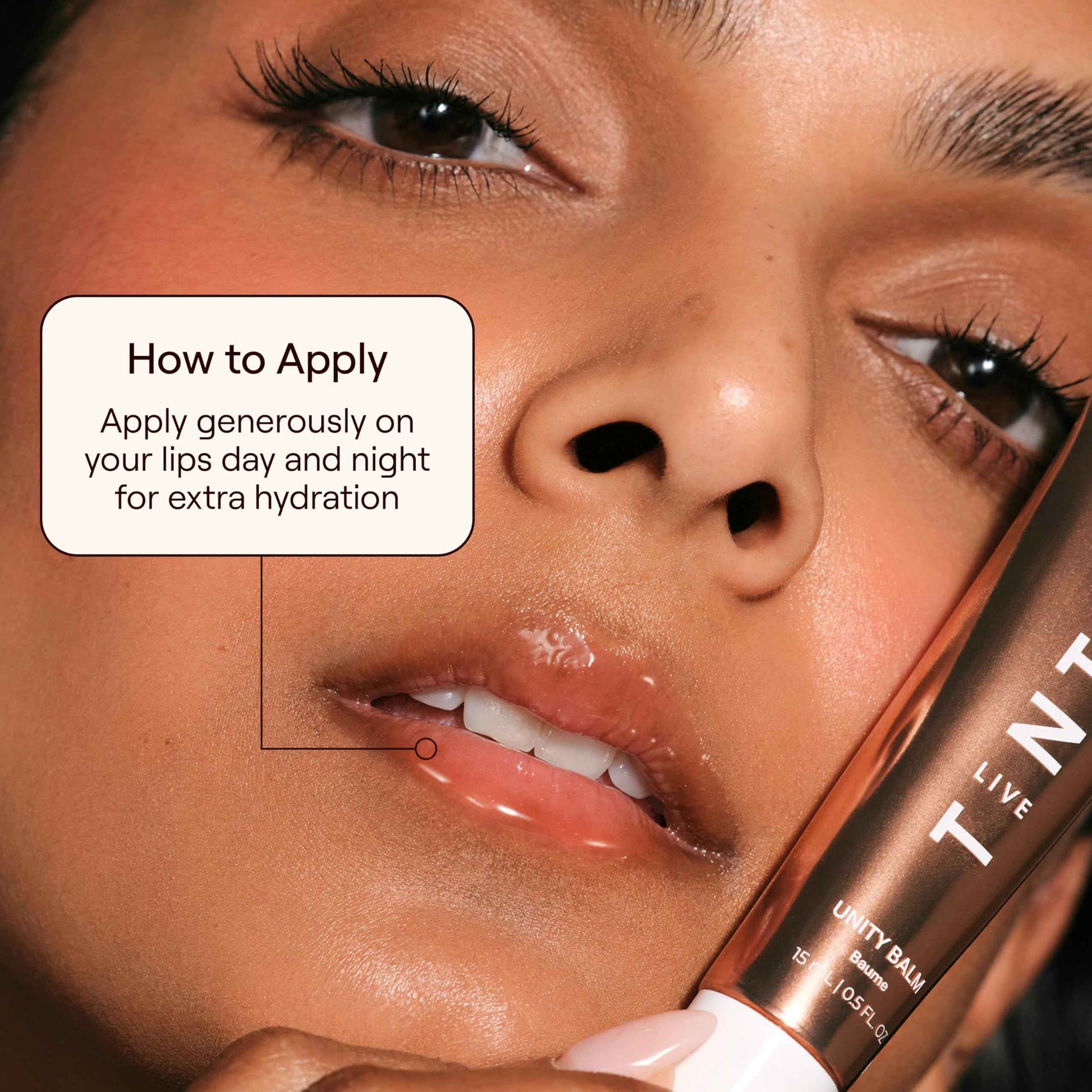Live Tinted Unity Balm – Ultra-Hydrating Lip Balm with Shea Butter, Hyaluronic Acid & Vitamin E – Universal Warm Tint