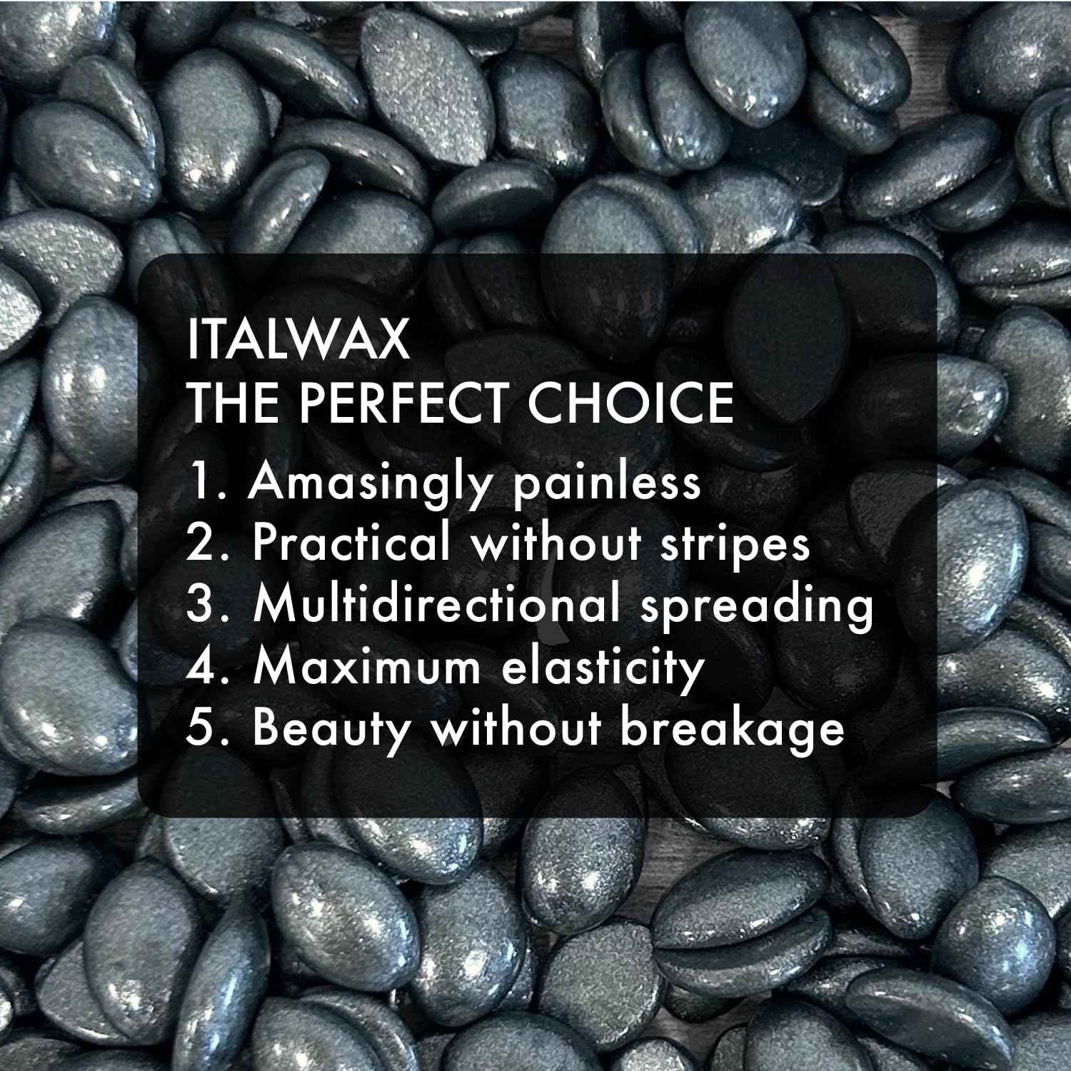 Italwax Pour Homme - 1kg / 2.2lb - Hard wax beads for hair removal - Special for man - Natural formulation - Easily removes coarse hairs - Ideal for barber shops