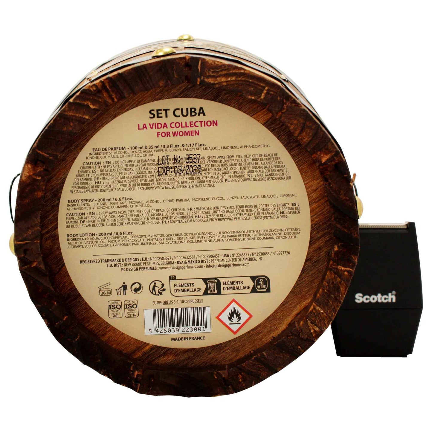 Cuba La Vida for Women - 4 Pc Gift Set 3.3oz EDP Spray, 1.17oz EDP Spray, 6.6oz Body Spray, 6.6oz Body Lotion