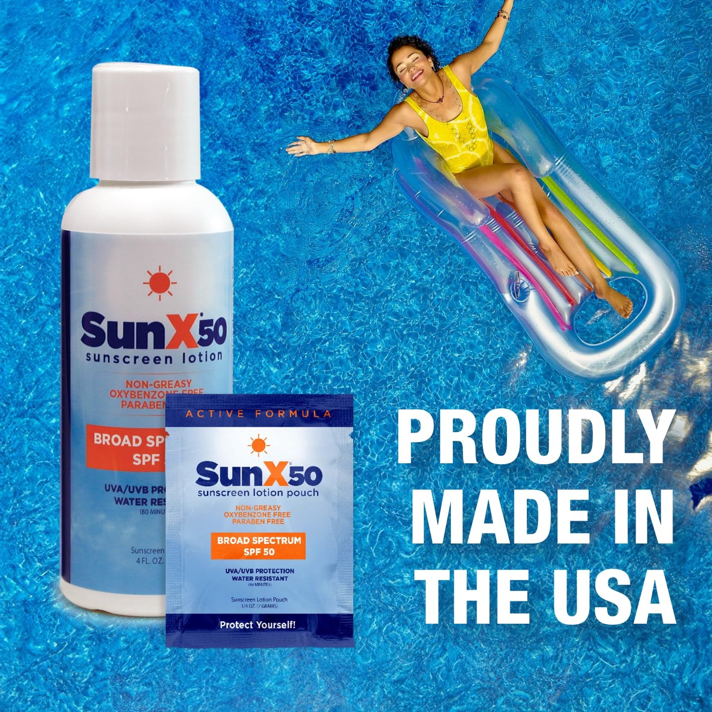 CoreTex Sun X 50 SPF Sunscreen Lotion (1oz. Bottle) - Free of Parabens, Oxybenzone, & Octinoxate - Oil Free, Broad Spectrum (UVA/UVB) Sunscreen - Water & Sweat Resistant up to 80 Min.